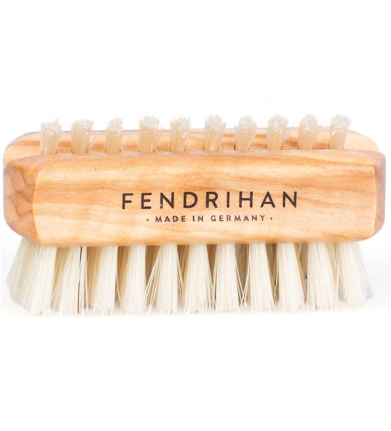 Fendrihan Travel Size Dual Sided Olivewood Nail & Hand Brush | Natural Boar Bristles | Made in Germany - International Shipping - Buy Online on SooperMarket.com
