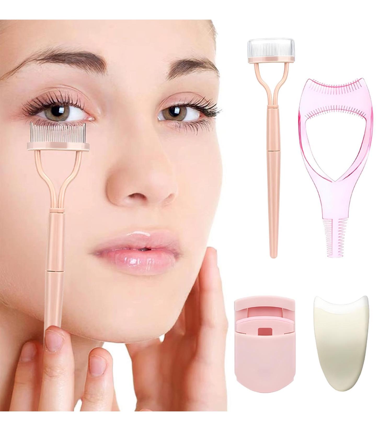 3 In1 Eyelashes Tools Mascara Shield Guard Cosmetic Eyelash Applicator Eyelash Comb Upper Lower Eye Lash Helper Tool Eyelash Curler Cosmetic Tool for Women Girls - Buy Online on SooperMarket.com