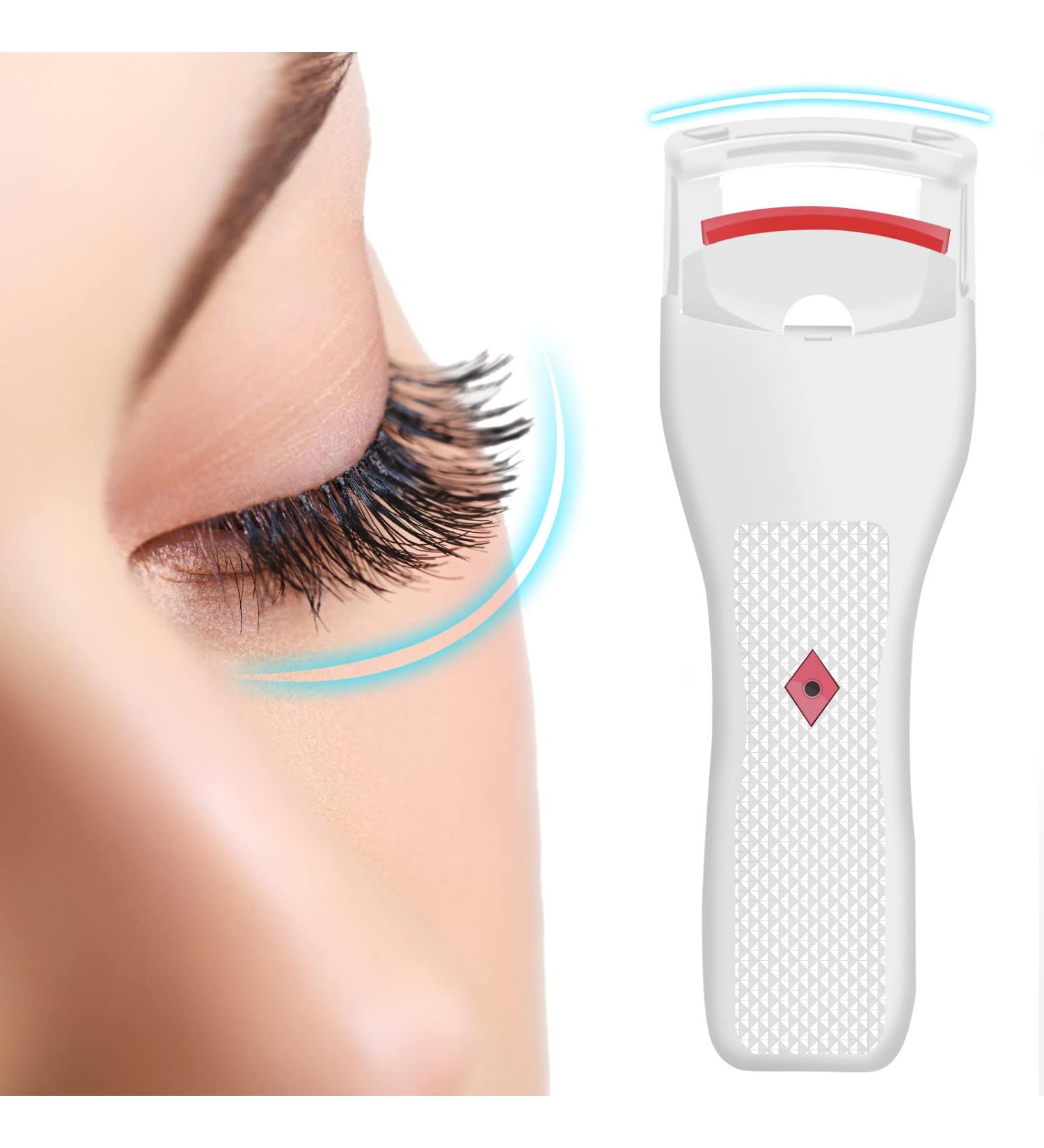 Heated Rechargeable Electric Eyelash Curler with Silicone Pad - Professional Long-Lasting Lash Curler for Quick, Natural Results - Perfect Gift for Women - Buy Online on SooperMarket.com