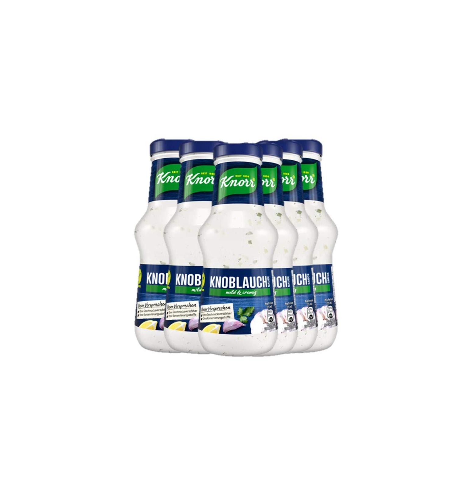 Knorr Garlic Sauce - Creamy Barbecue Sauce (250ml Pack of 6) | Mild Taste Ideal for International Shipping - Buy Online on SooperMarket.com