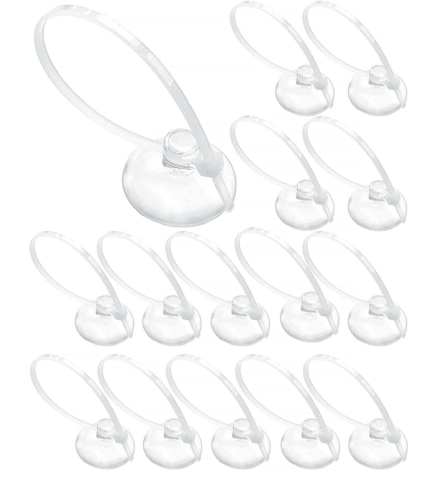 Jetop 50 Pack Suction Cup Aquarium Set & 100 Adjustable Zipper Cables - Perfect for Holding Airline Tubing Reptile Hammocks Decorations & Shrimp Nest Binding - Buy Online on SooperMarket.com