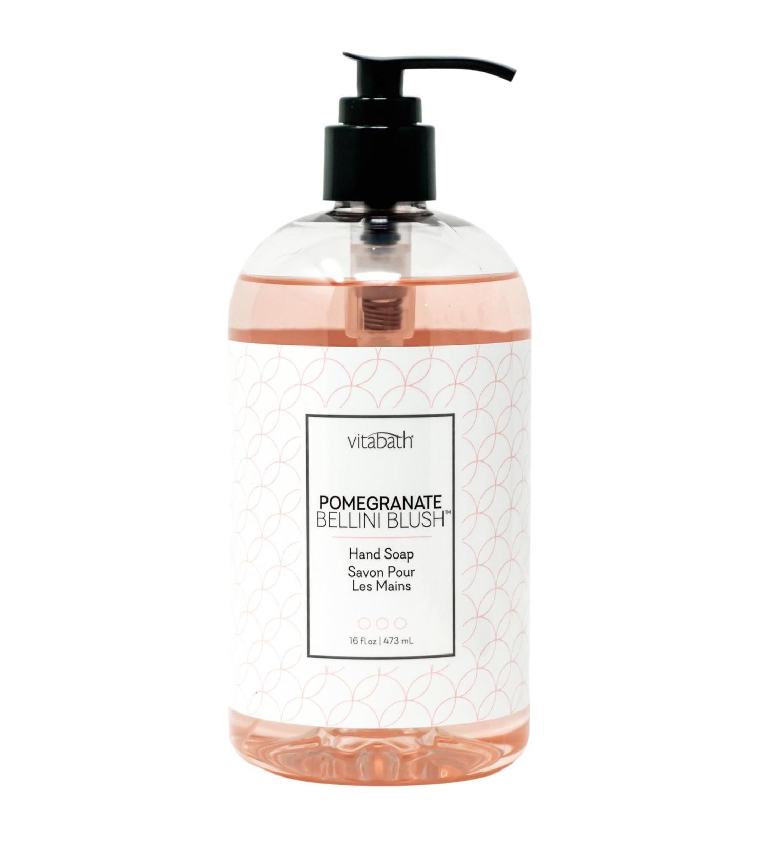 Vitabath Pomegranate Bellini Blush Hand Soap - Nourishing Cleansing Wash with Aloe & Antioxidants - 16 oz - Cruelty-Free Gluten-Free Paraben-Free - Buy Online on SooperMarket.com
