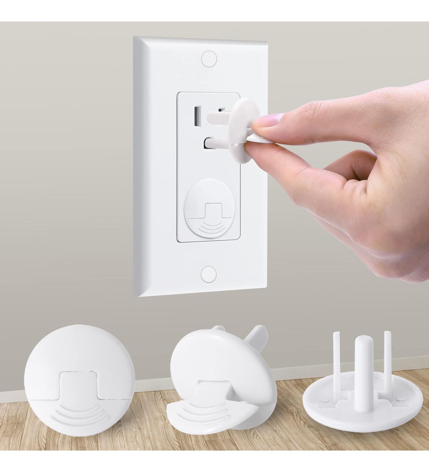 PRObebi Outlet Covers Baby Proofing - 38 Pack White Plug Covers for Electrical Outlets | Child Proof Socket Covers for Home & Office | Easy Installation, Protect Babies (A-White) - Buy Online on SooperMarket.com