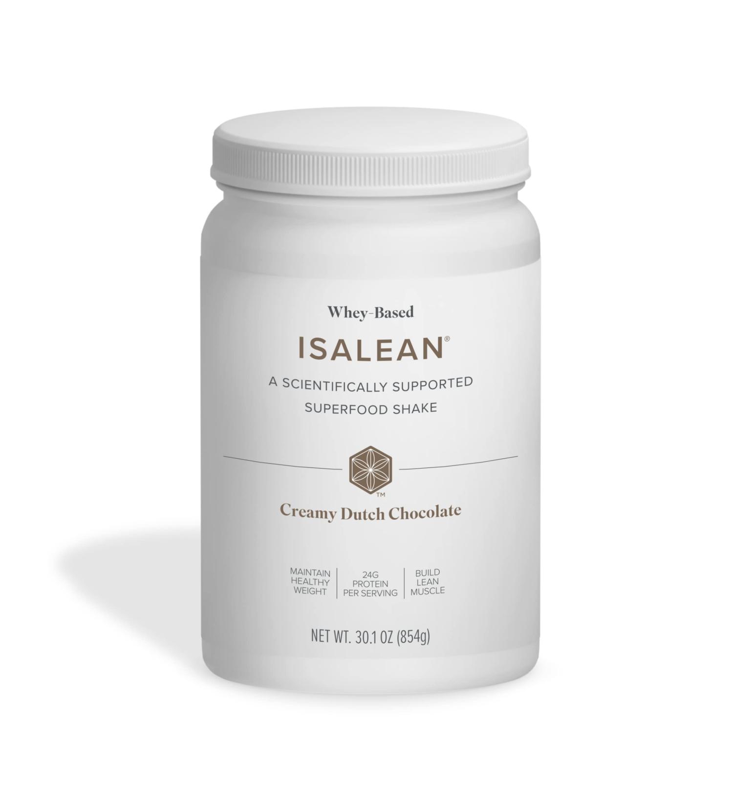 Isagenix IsaLean Shake - Superfood Meal Replacement Mix for Weight Management & Muscle Growth - 854g Canister (Creamy Dutch Chocolate) - Buy Online on SooperMarket.com