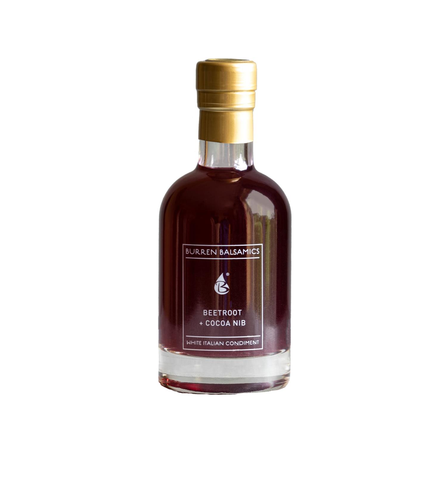 Burren Balsamics Beetroot & Cocoa Nib White Balsamic Vinegar 200ml - Infused Modena Blend - Buy Online on SooperMarket.com