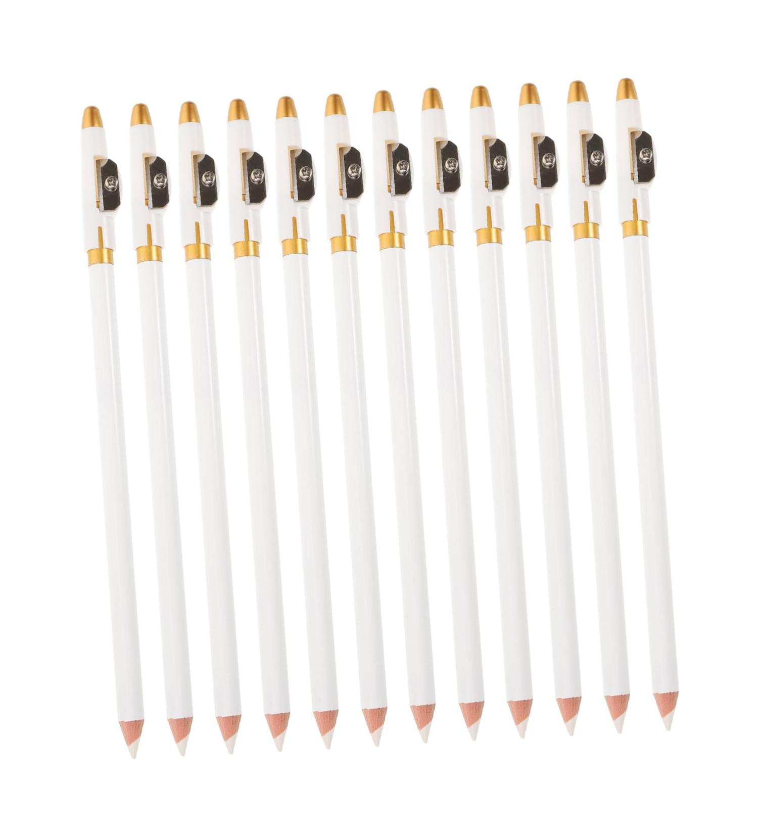 Mikinona 12pcs Eyebrow Pencil Sharpener Eyebrow Pencils Brow Pencil for Makeup Women Brow Pencil White Wooden - Buy Online on SooperMarket.com