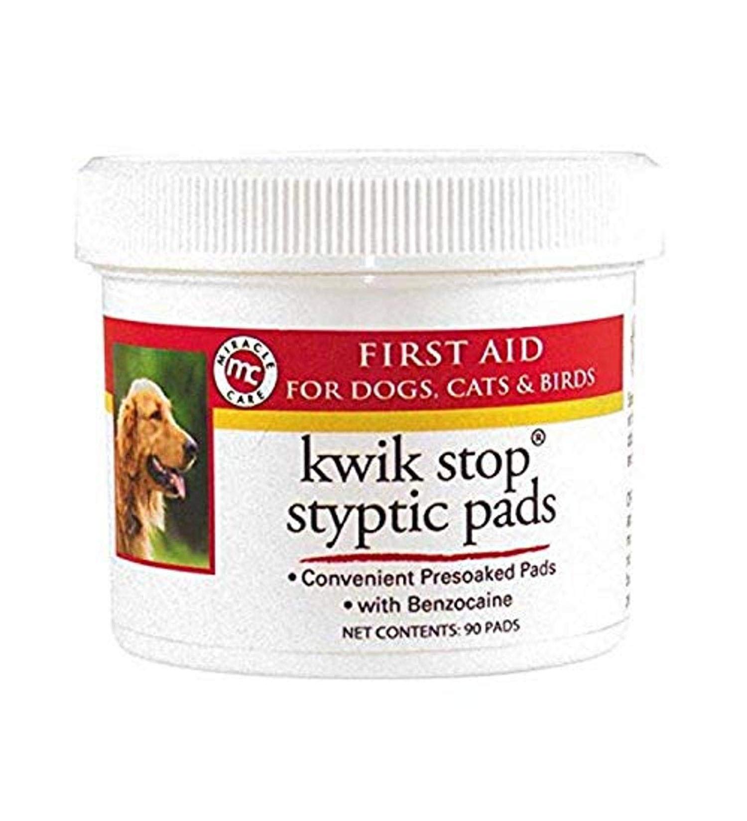 Kwik Stop Styptic Pads 90 Count - Fast-acting Pet First Aid for Nail Bleeding - Buy Online on SooperMarket.com