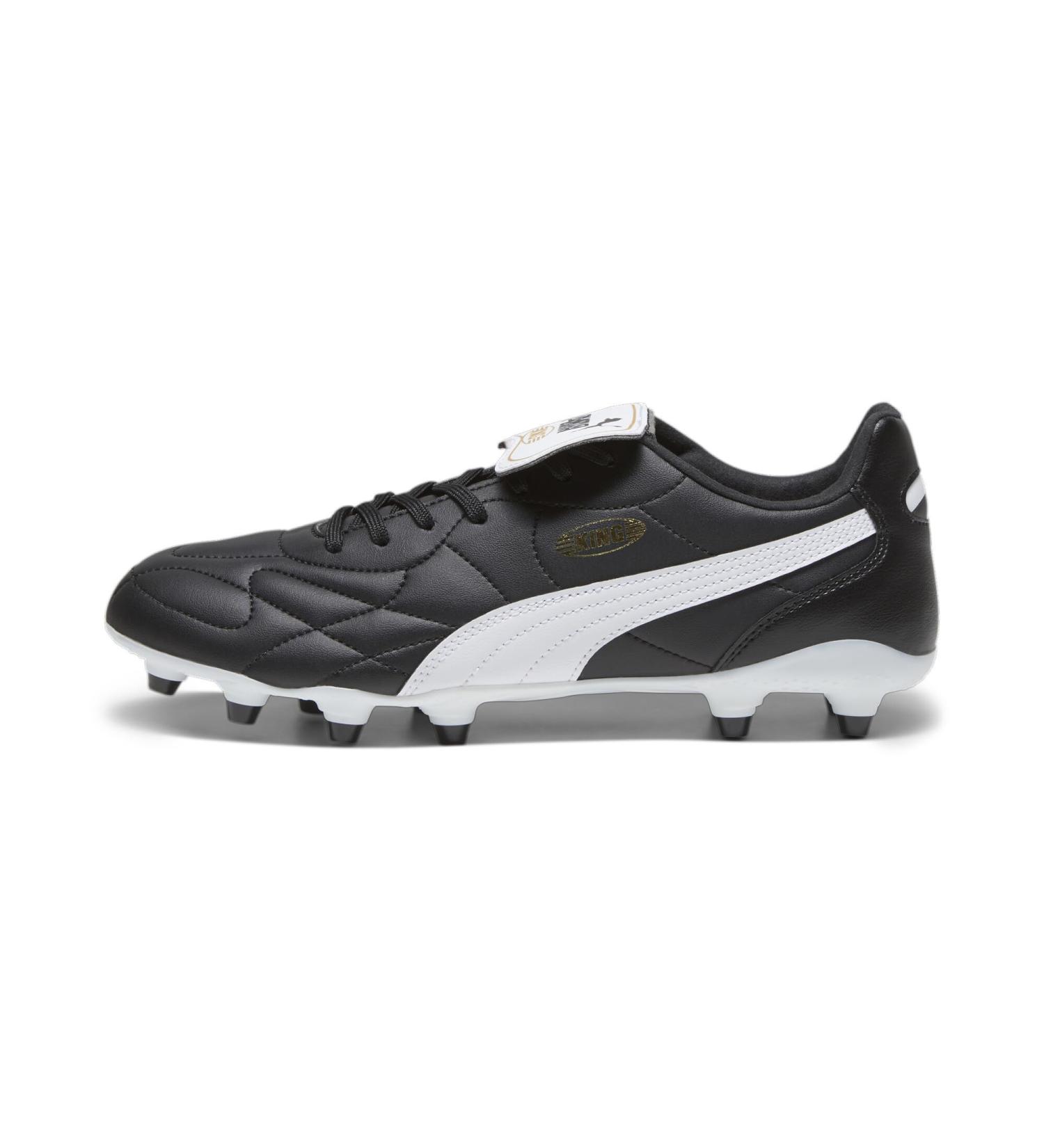 PUMA Unisex King Top FG/AG Soccer Shoe - Size 43 EU | Puma Black White & Gold - International Shipping Available - Buy Online on SooperMarket.com