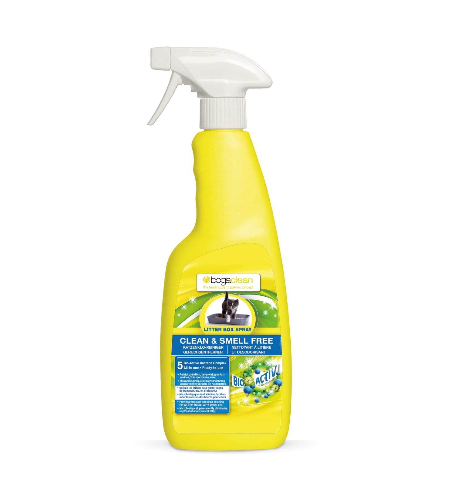 Bogaclean Clean & Smell Free Litter Box Spray | Cat Urine Odor Remover | Microbiological & Enzyme Cleaner for Cat Toilets | 500 ml - International Shipping Available - Buy Online on SooperMarket.com