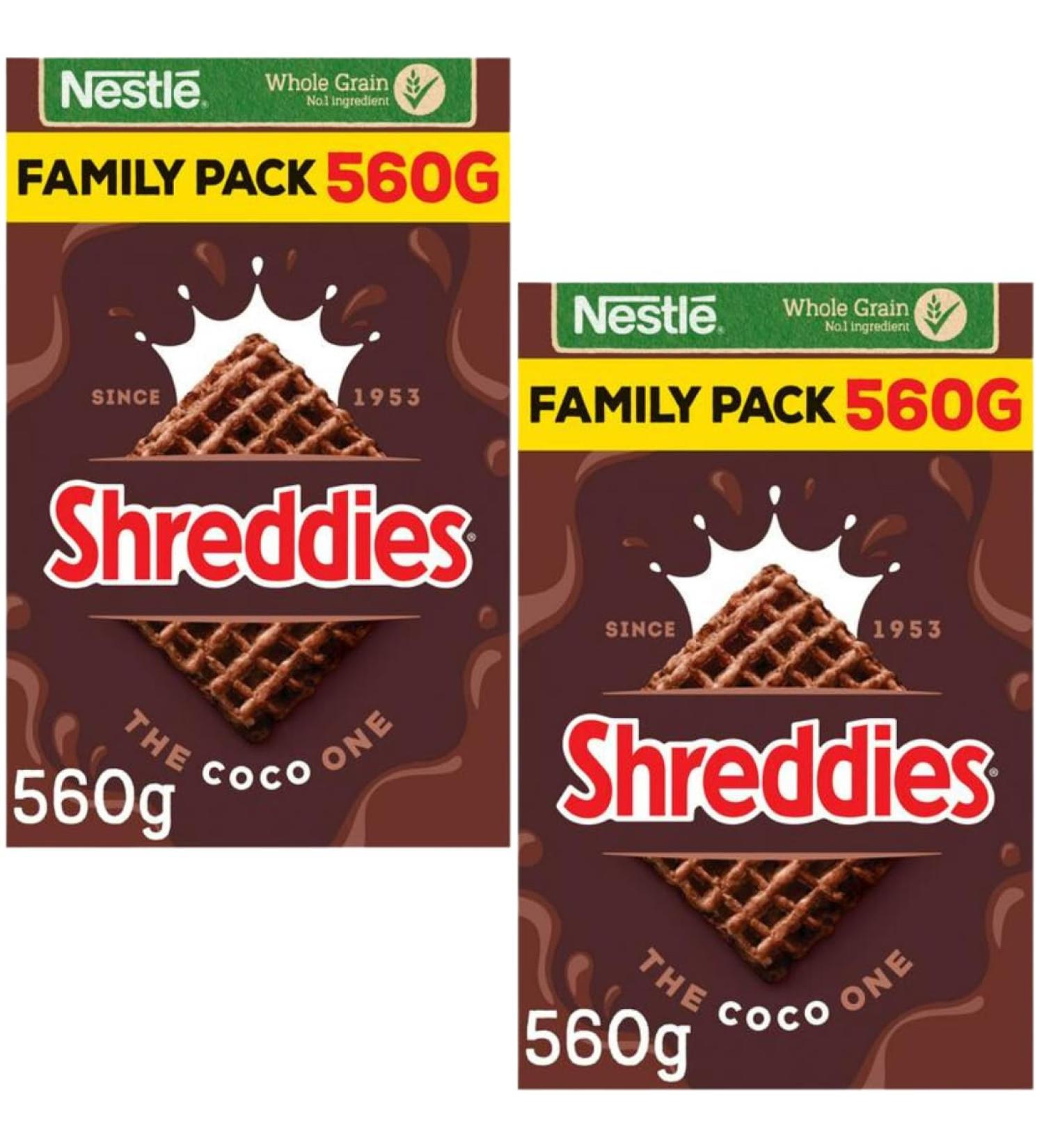 Chocolate Cereal Bundle With Shreddies The Coco One 560g (2 Pack)