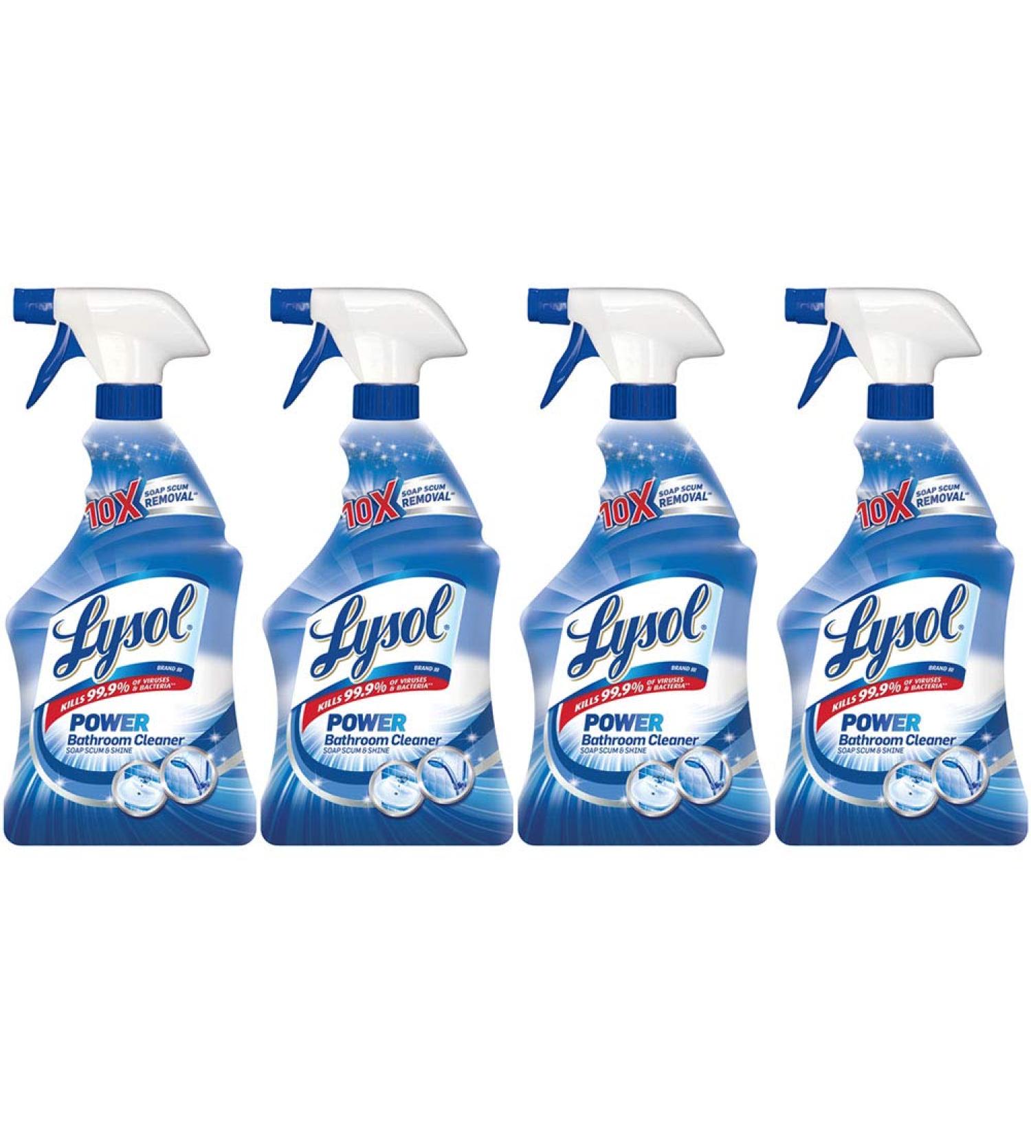 Lysol Power Bathroom Cleaner Spray Island Breeze 22oz (Pack of 4) - 88oz Total - Buy Online on SooperMarket.com
