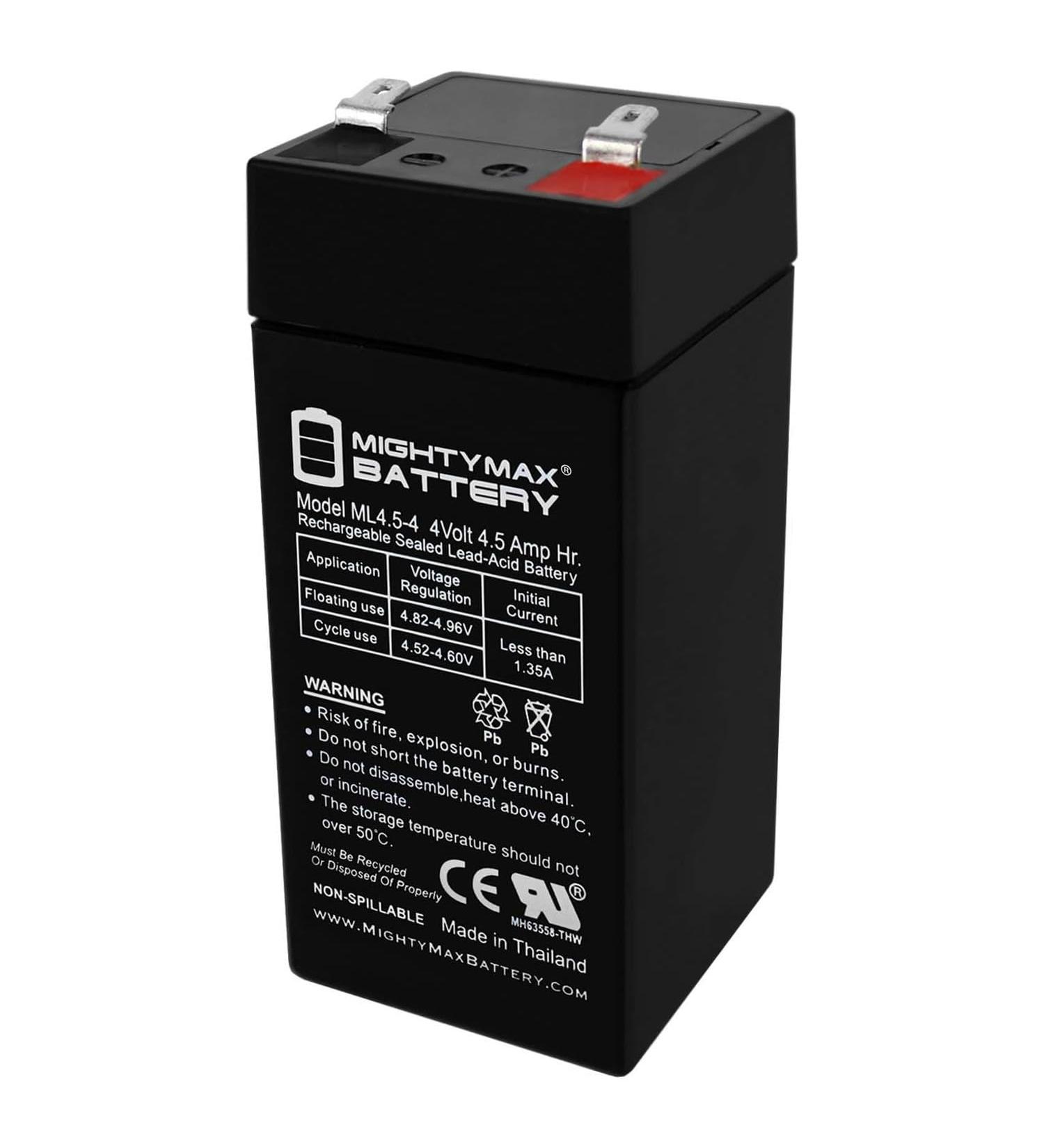 Mighty Max 4V 4.5Ah SLA Battery for Fi-Shock Electric Fence | Reliable International Shipping - Buy Online on SooperMarket.com