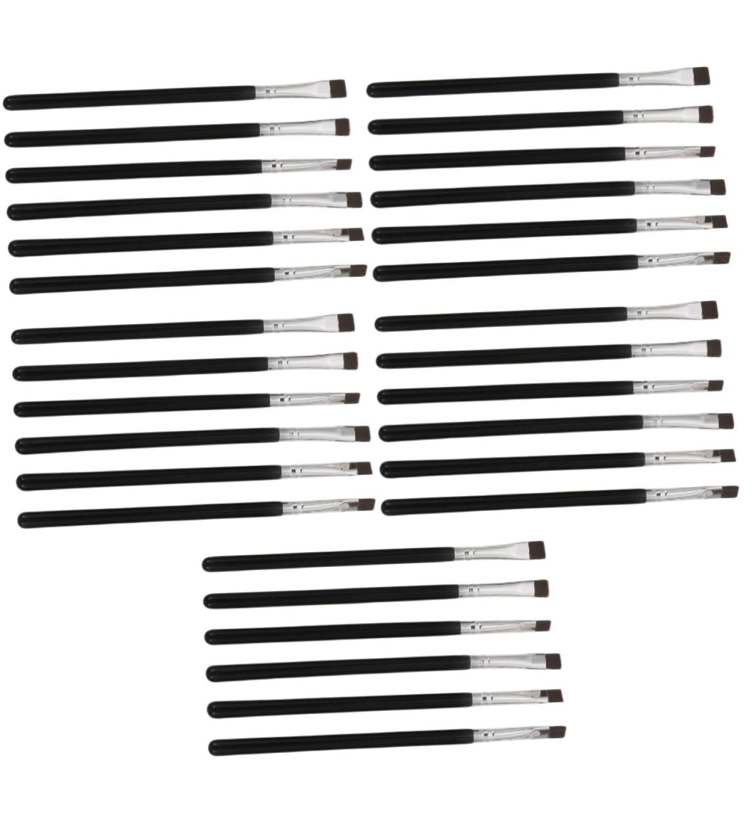 Baluue 30 Pcs Flat Eyebrow Brush Eyeliner Makeup Brush Eyeliner Brush Eye Tool Brush Black Artificial Fiber - Buy Online on SooperMarket.com