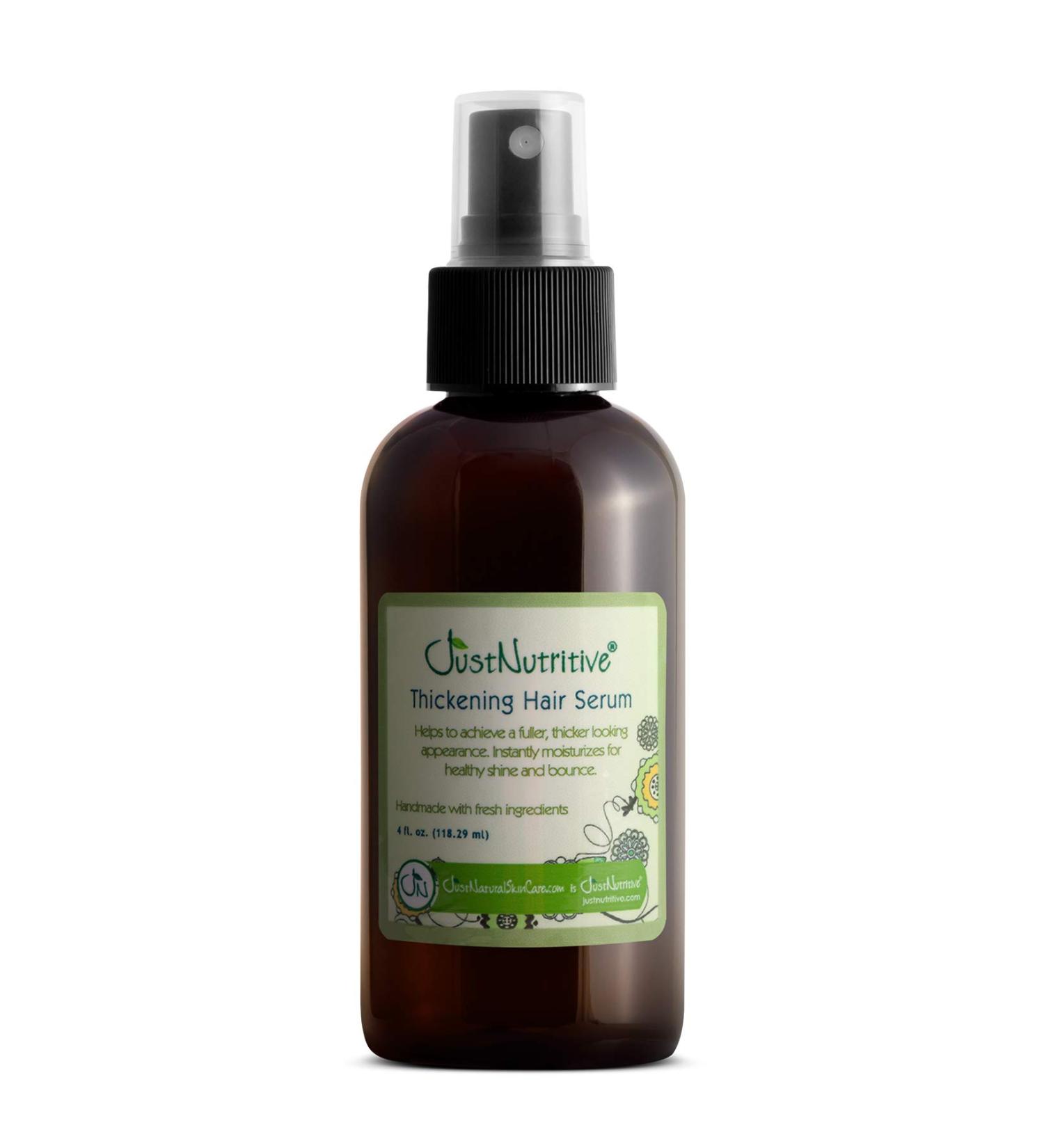 Thickening Hair Serum | Best Hair Serum For Thicker Hair | Healthier Hair | For Men And Women | Natural Ingredients | Just Nutritive | 4 fl oz