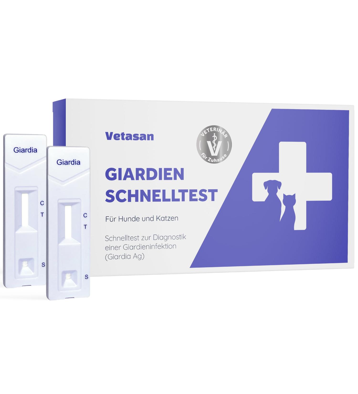 Vetasan 2x Giardia Quick Test for Dogs & Cats | Accurate & Fast Giardia Testing | 98.3% Accuracy - Buy Online on SooperMarket.com