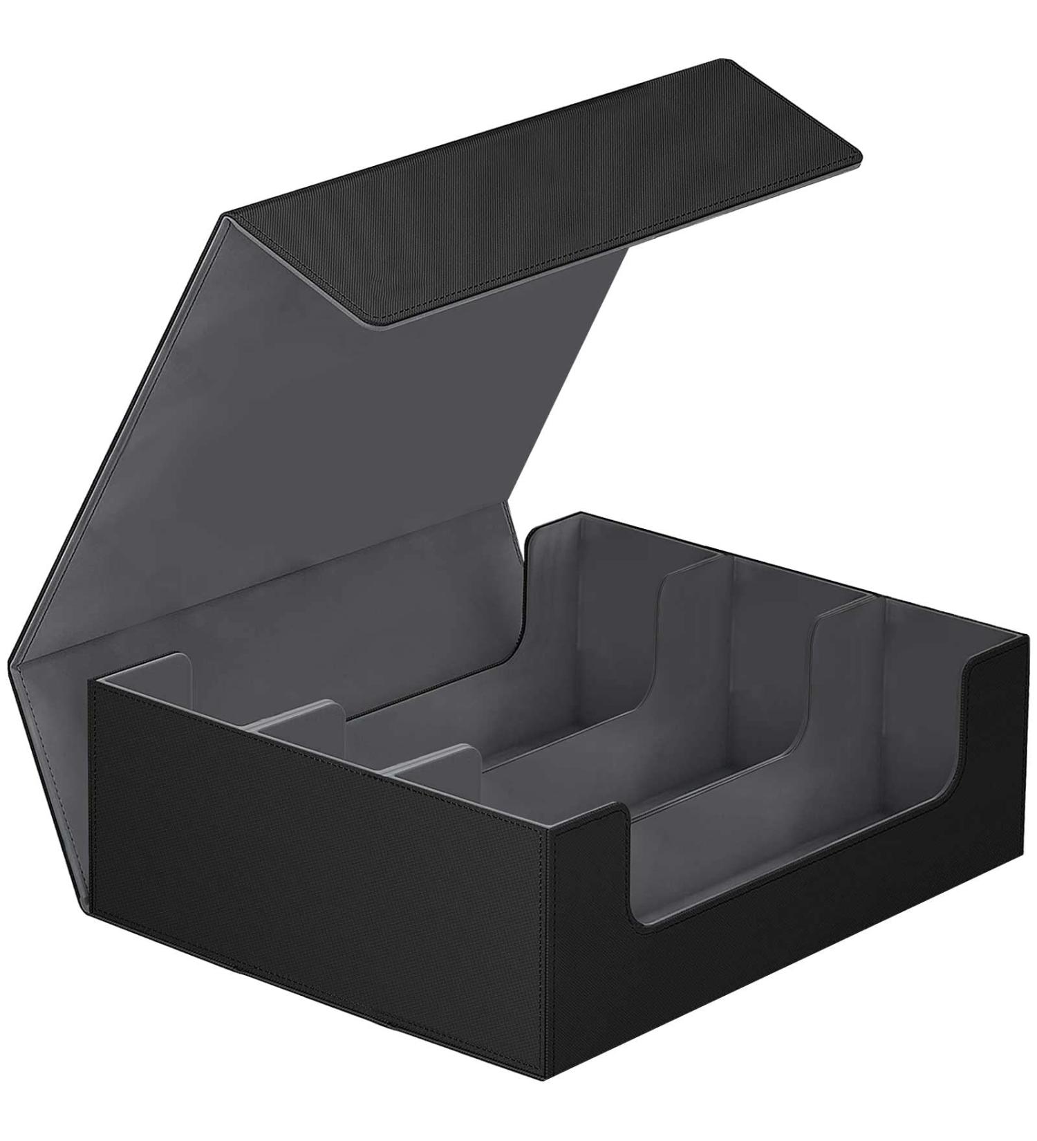 1800+ Leather Card Deck Case with Magnetic Closure - Storage Box for Trading Cards, YuGiOh, MTG & Sport Cards - Buy Online on SooperMarket.com
