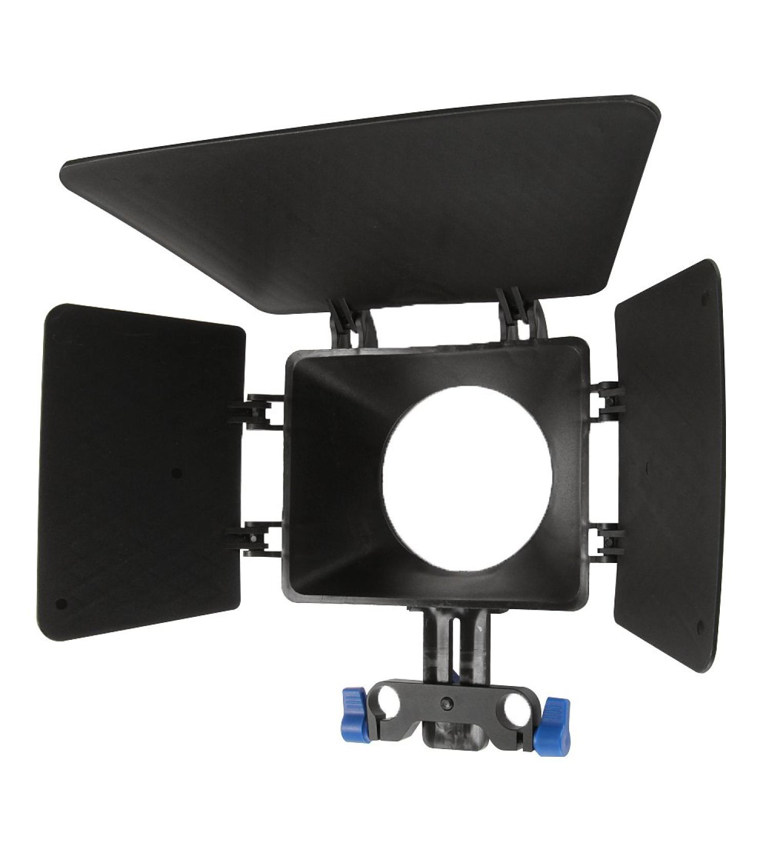 Fotga ABS Plastic Matte Box with 15mm Rail Rod Clamp Sunshade for Camera Cage | Compatible with Canon, Fuijifilm, Panasonic and more - Buy Online on SooperMarket.com
