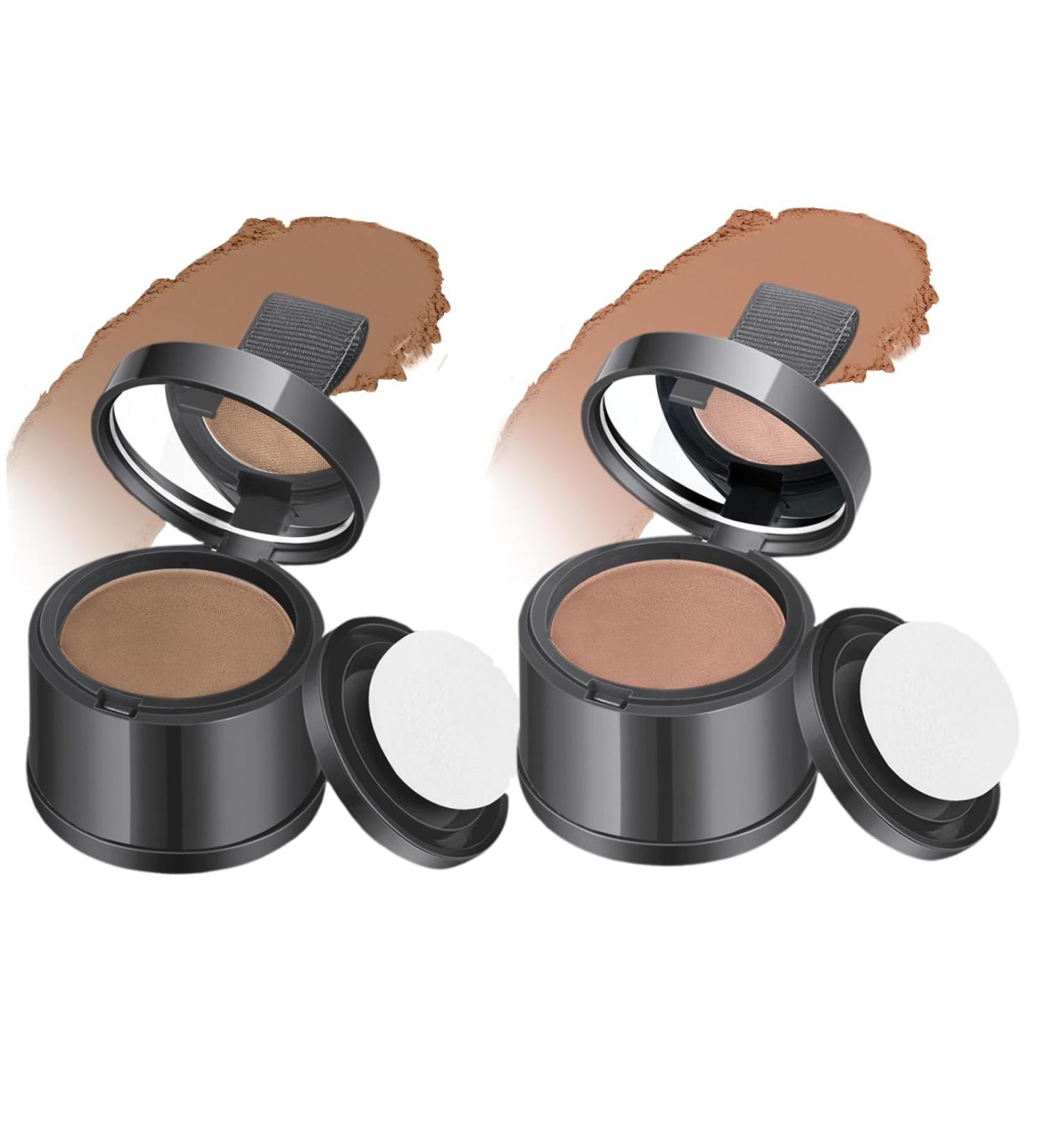 2Pcs Root Touch Up Powder Windproof & Sweatproof Hairline Powder for Women & Wen Natural Stain-Proof Hair Loss Concealer Hairline Powder for Thinning Hairline Light Brown & Brown Light Brown Brown - Buy Online on SooperMarket.com