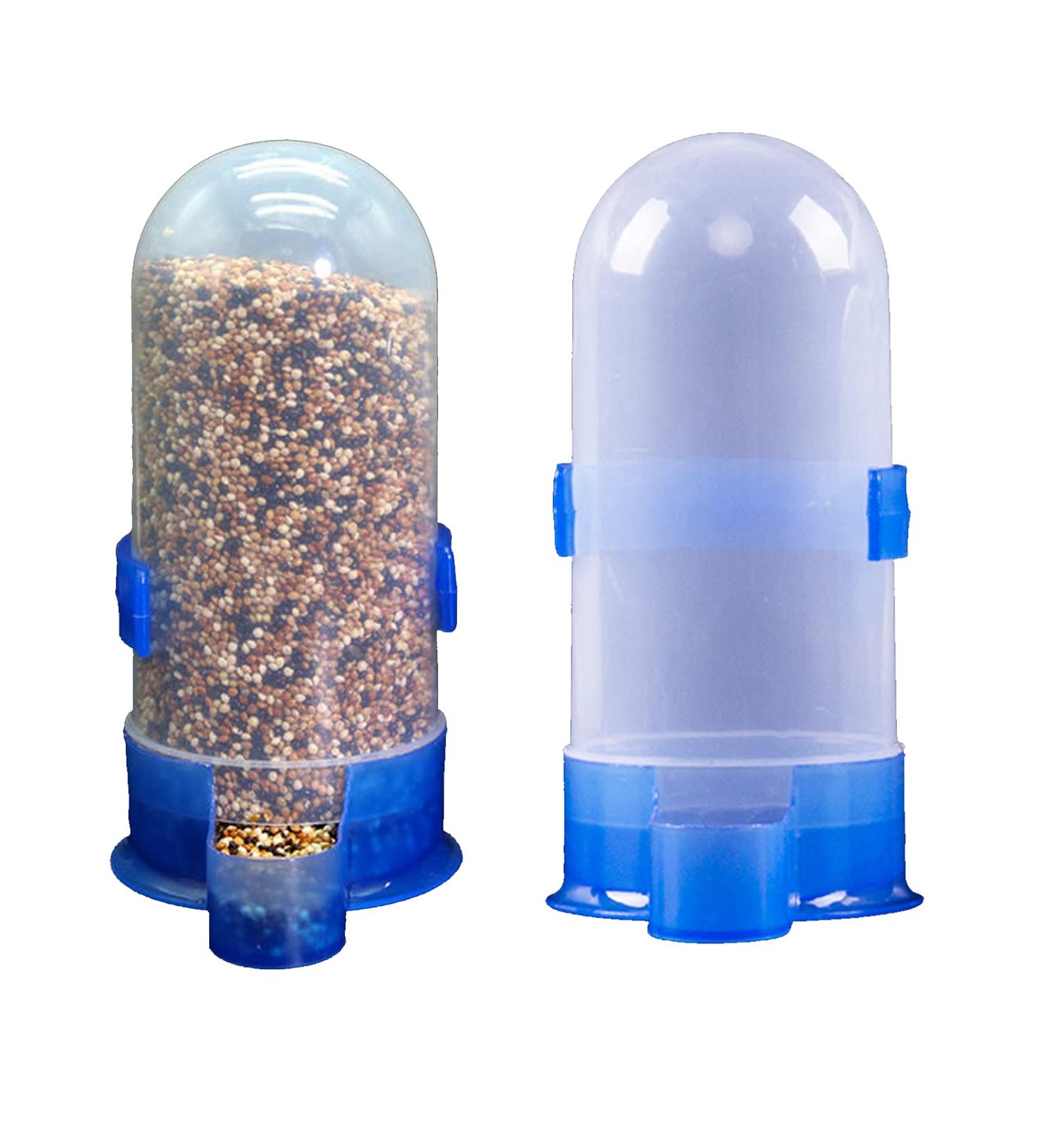 2Pcs Automatic Pigeon Feeder & Waterer Set - Bird Cage Accessories for Parakeet, Chicken, Cockatiel, Quail - Buy Online on SooperMarket.com