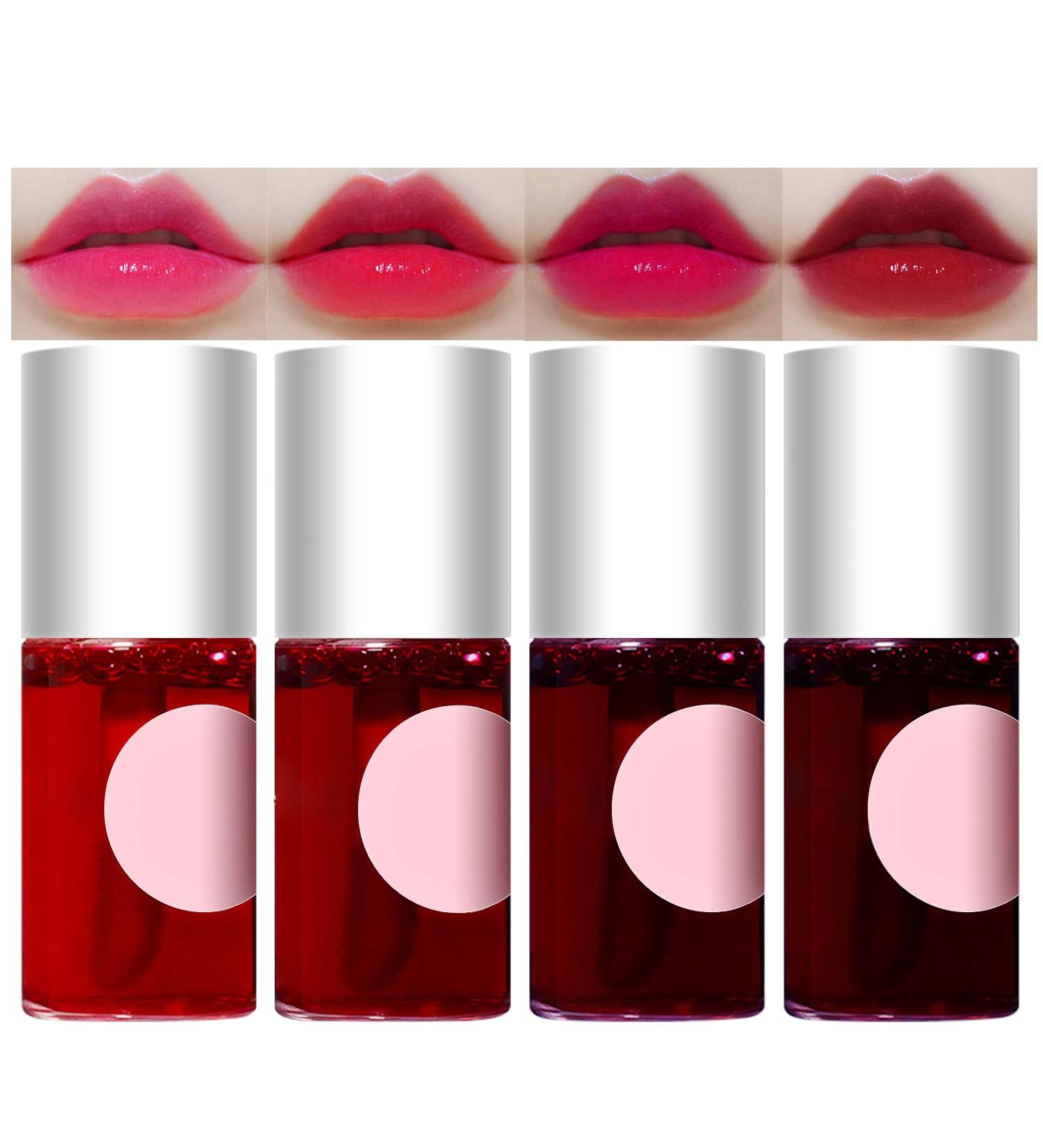 Matte Lip Stain Tint Set - 4 Colors, Multi Stick Hydrating Formula - Long-Lasting Wear - Easy Application - Shimmery Finish - 7ml (4 PCS) - Buy Online on SooperMarket.com