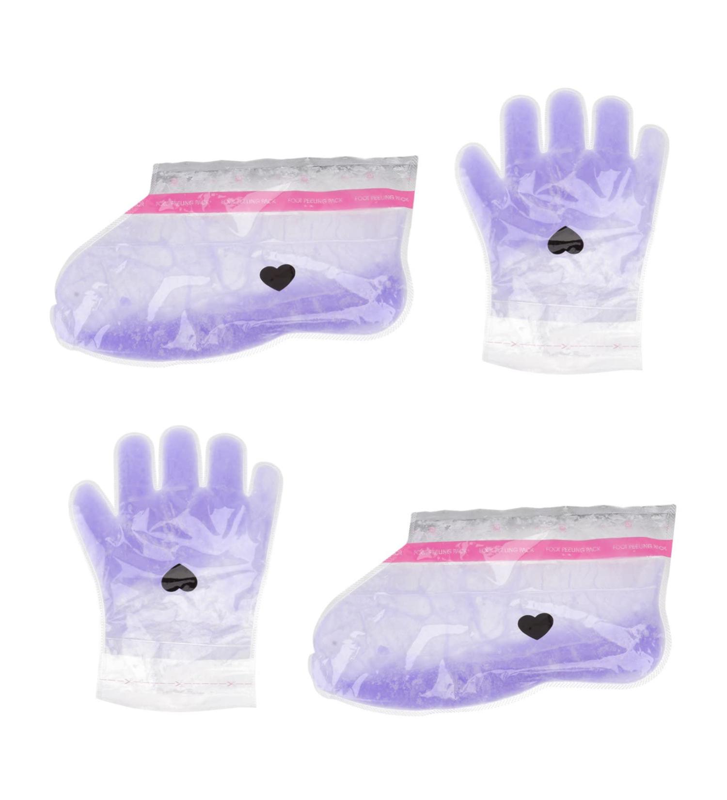 Mikinona 2 Pairs Wax Gloves Wax Cover Kit Paraffin Wax Feet Film Wax Hand Cover Hand Moisturizing Kit Beauty Hand Wax Cover Close Friends Set of Feet Spa Purple Non-woven Fabric - Buy Online on SooperMarket.com