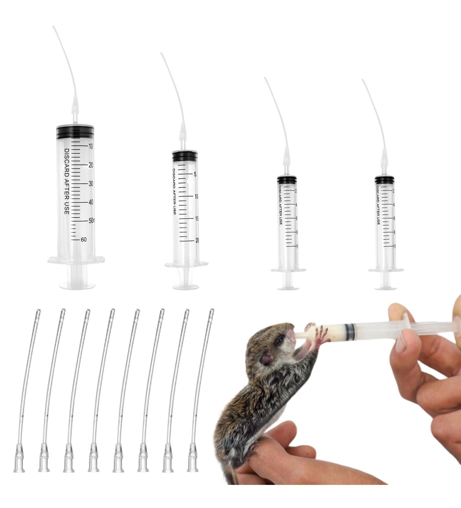 Baby Bird Feeding Syringe Set 10ml 20ml 60ml Pet Parrot Feeding Syringe with Tubes Bird Syringe Feeder Measuring Syringe Tools for Feeding Small Animals Scientific Industrial Labs (10ml+20ml+60ml) - Buy Online on SooperMarket.com