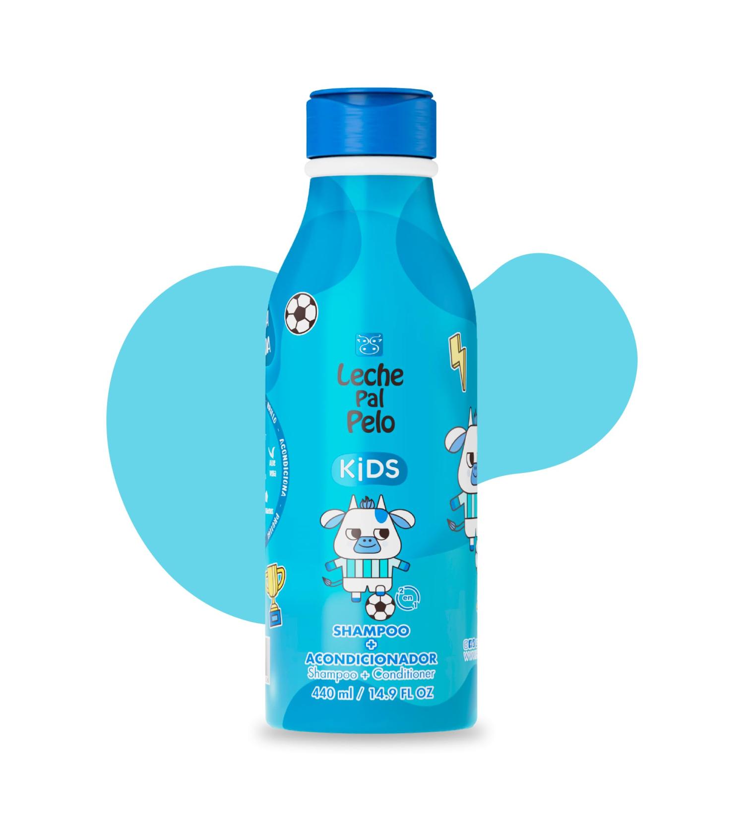 Leche Pal Pelo Kids 2-in-1 Shampoo & Conditioner | Gentle SLS & Paraben-Free with Coconut Jojoba Oil & Aloe Vera - 14.9 fl. oz | International Shipping Available - Buy Online on SooperMarket.com