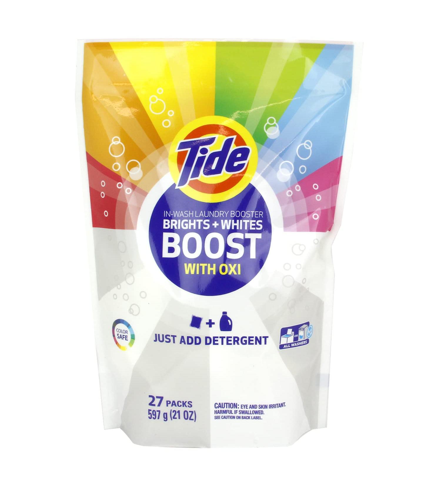 Tide Bright + Whites Rescue Laundry Booster Packs - 27 Count, Packaging May Vary - Buy Online on SooperMarket.com
