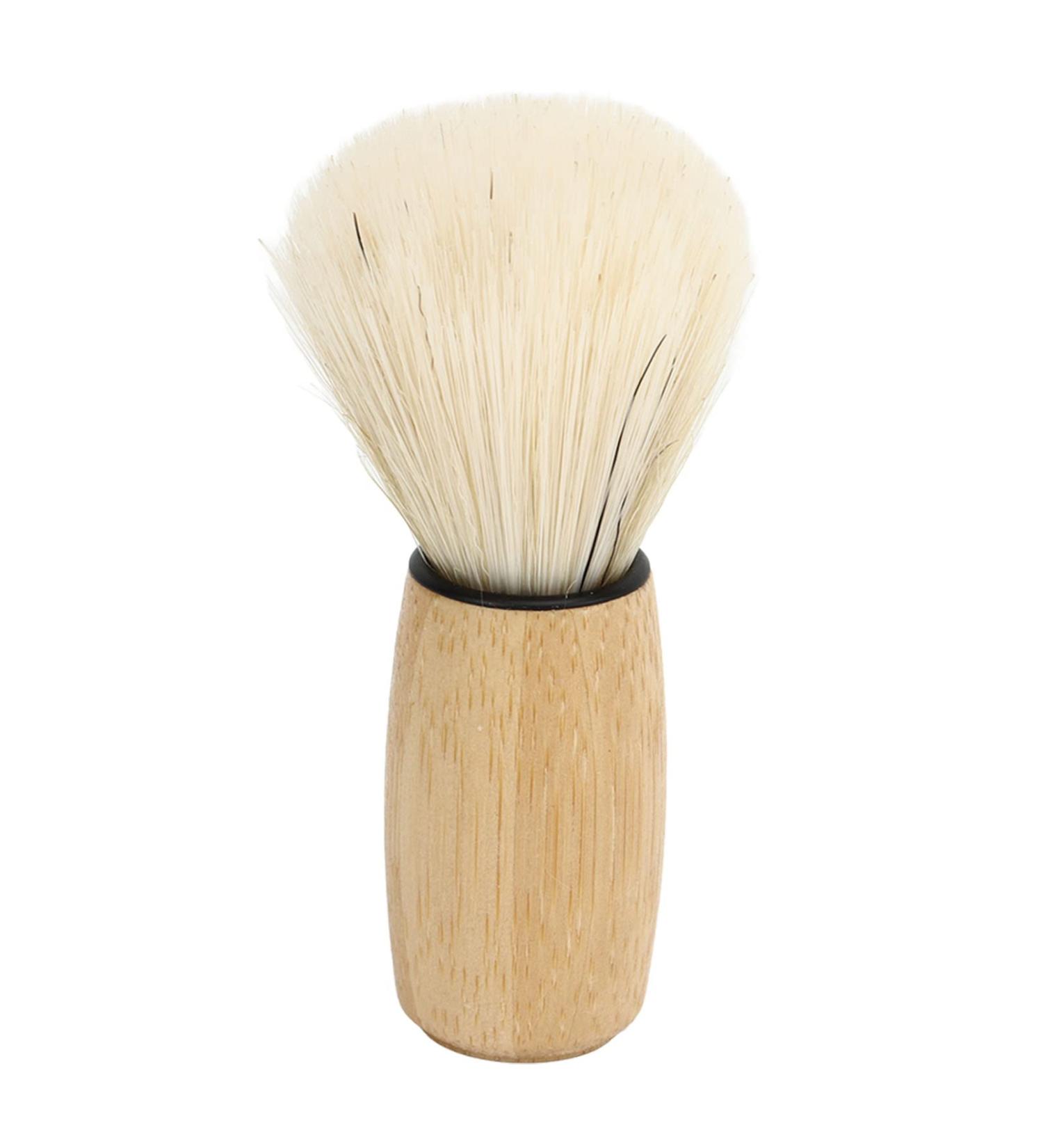 Salon Shaving Brush - Portable Wooden Handle Grooming Tool for Travel | Safe Beard Shaving Essentials - Buy Online on SooperMarket.com