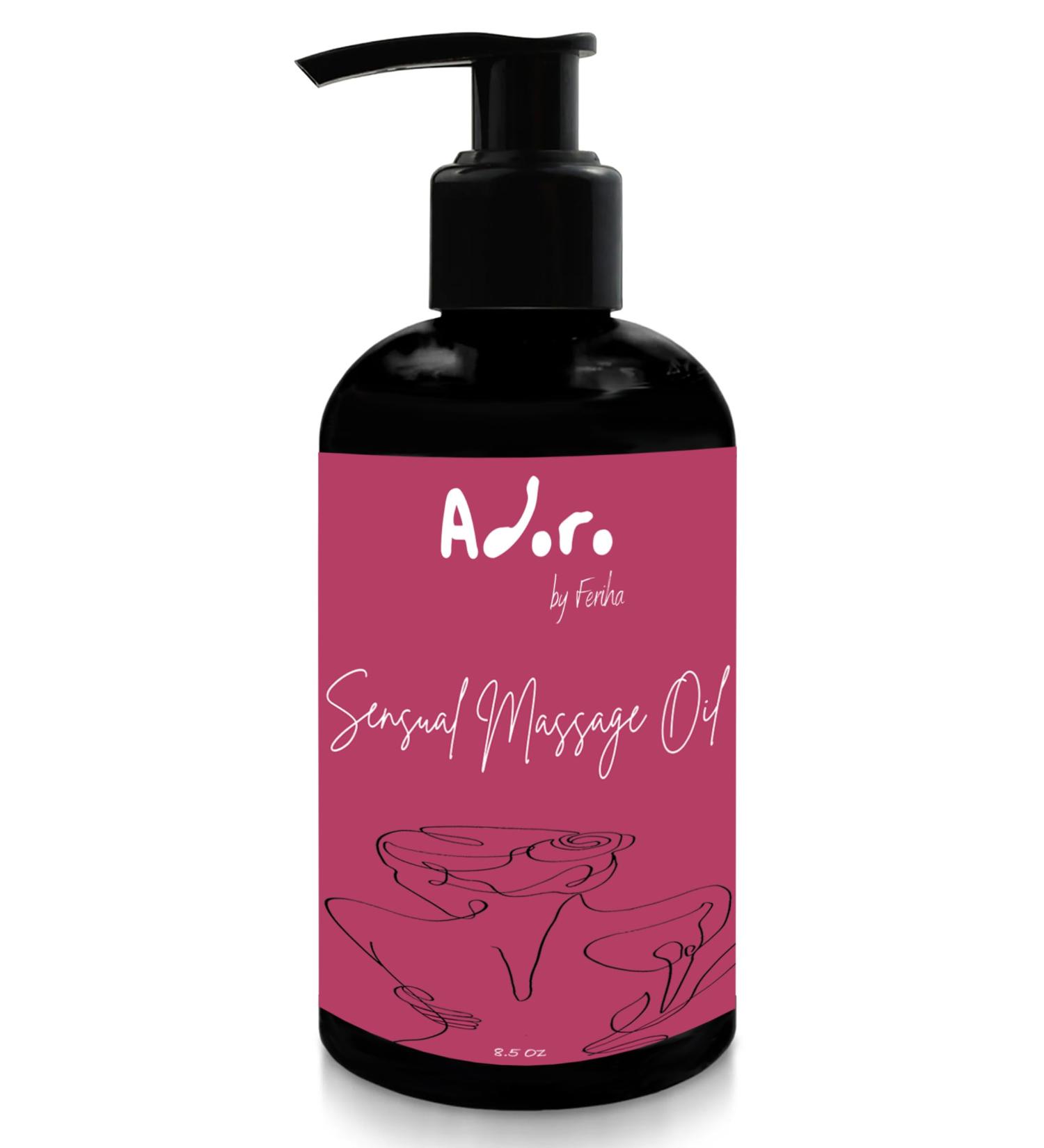 Adoro Aromatherapy Essence - Premium Natural Massage Oil for Intimate Moments | Enhance Relaxation & Connection | Luxurious Lightweight Formula (8 oz - Buy Online on SooperMarket.com