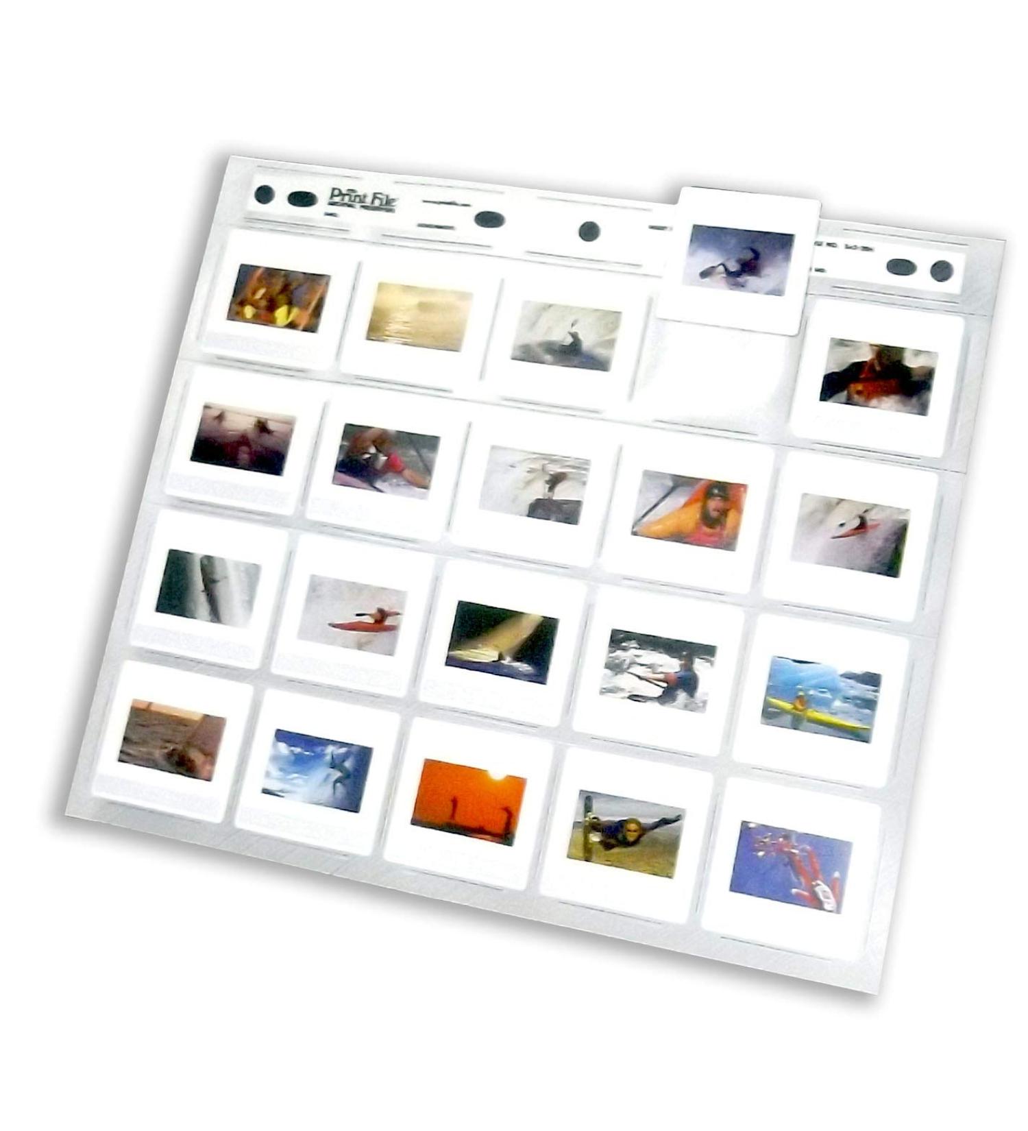 Print File 2x2-20H Archival Storage 35mm Horizontal Pack of 100