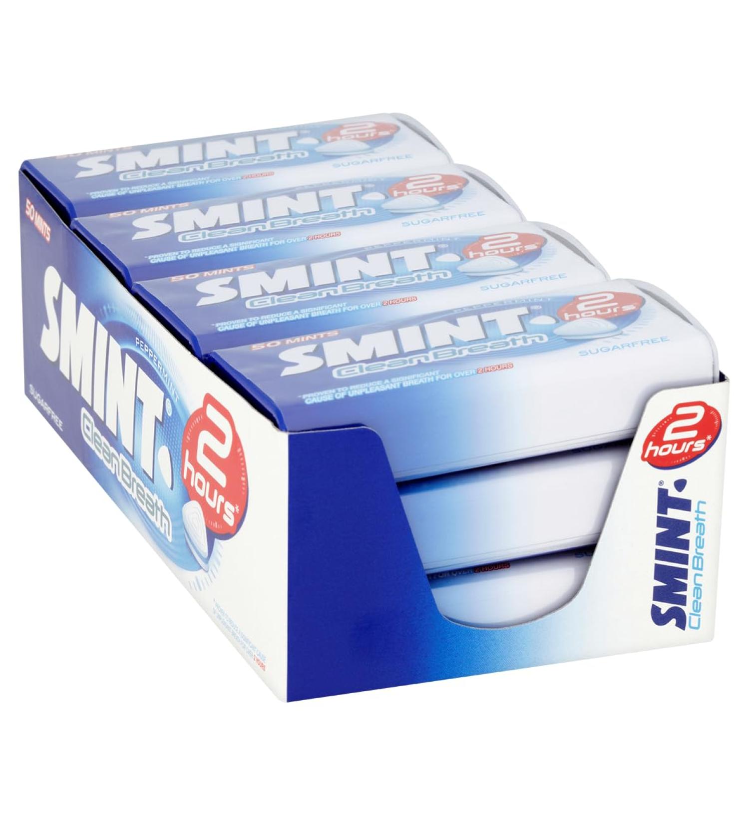 Smint Sugar Free Mints 2 Hour Clean Breath 50 XXL Peppermint Flavour - 12 Tins - Buy Online on SooperMarket.com