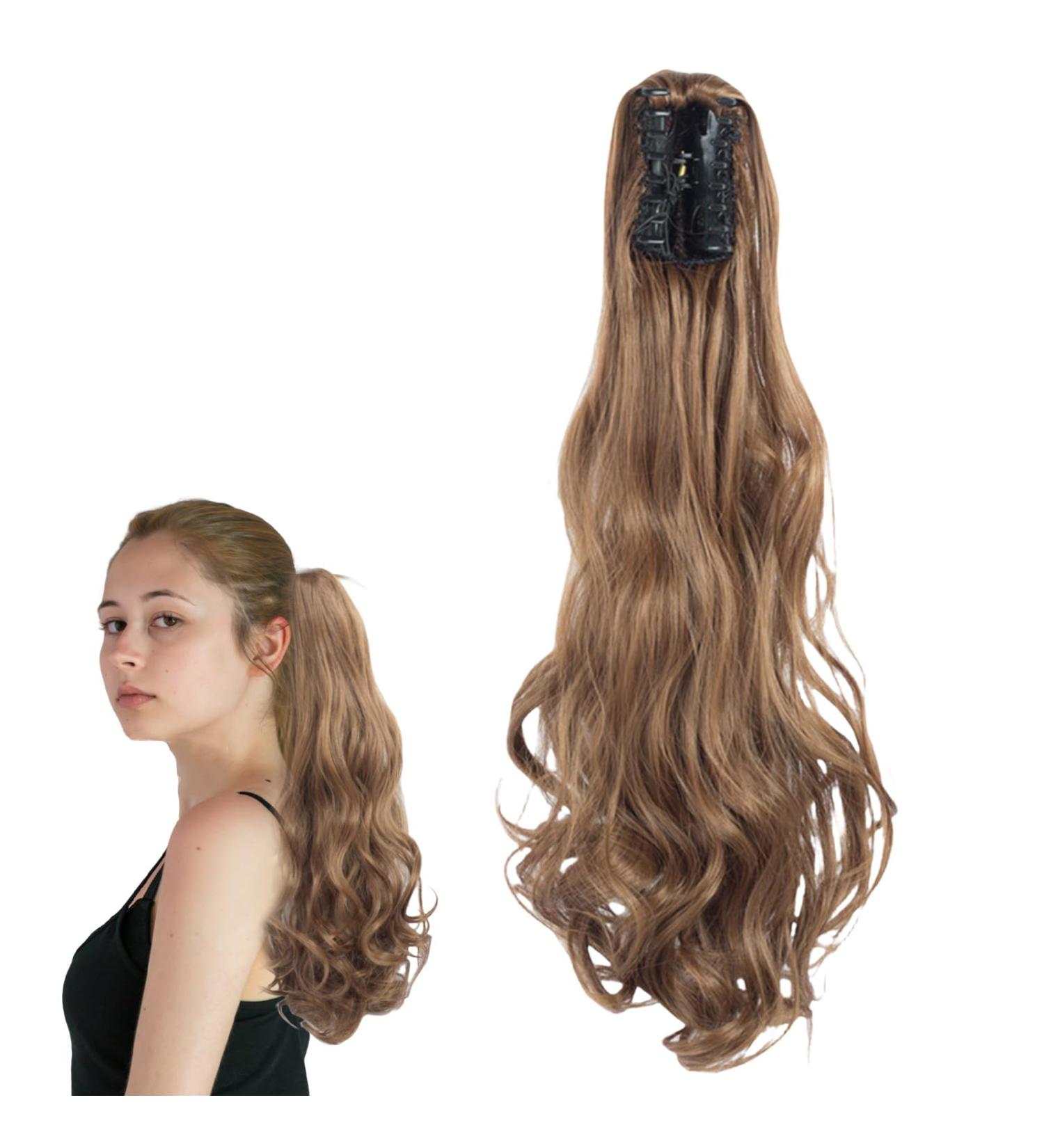 prinfantasy Ponytail Extension Claw Clip in Ponytail Hair Extensions for Women Synthetic Curly Wavy Clip in Pony Tail Hair Extensions for Daily Party Use Natural GBMW309 GBMW309 22 inch - Buy Online on SooperMarket.com