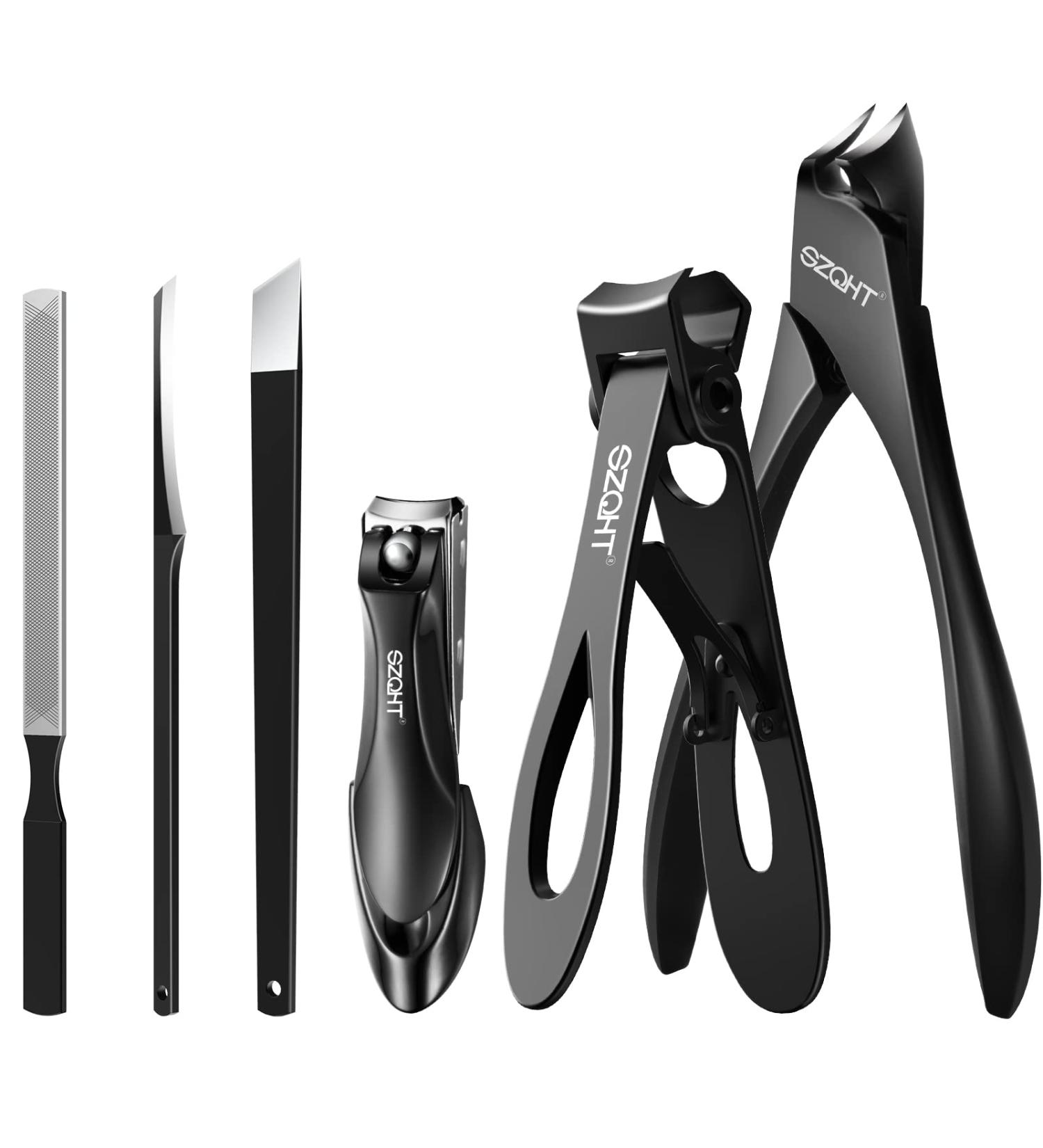 SZQHT Professional Toe Nail Clippers - Cuticle for Ingrown Fingernails - Manicure & Pedicure Kit for Elder - Thick Nails Care - Buy Online on SooperMarket.com