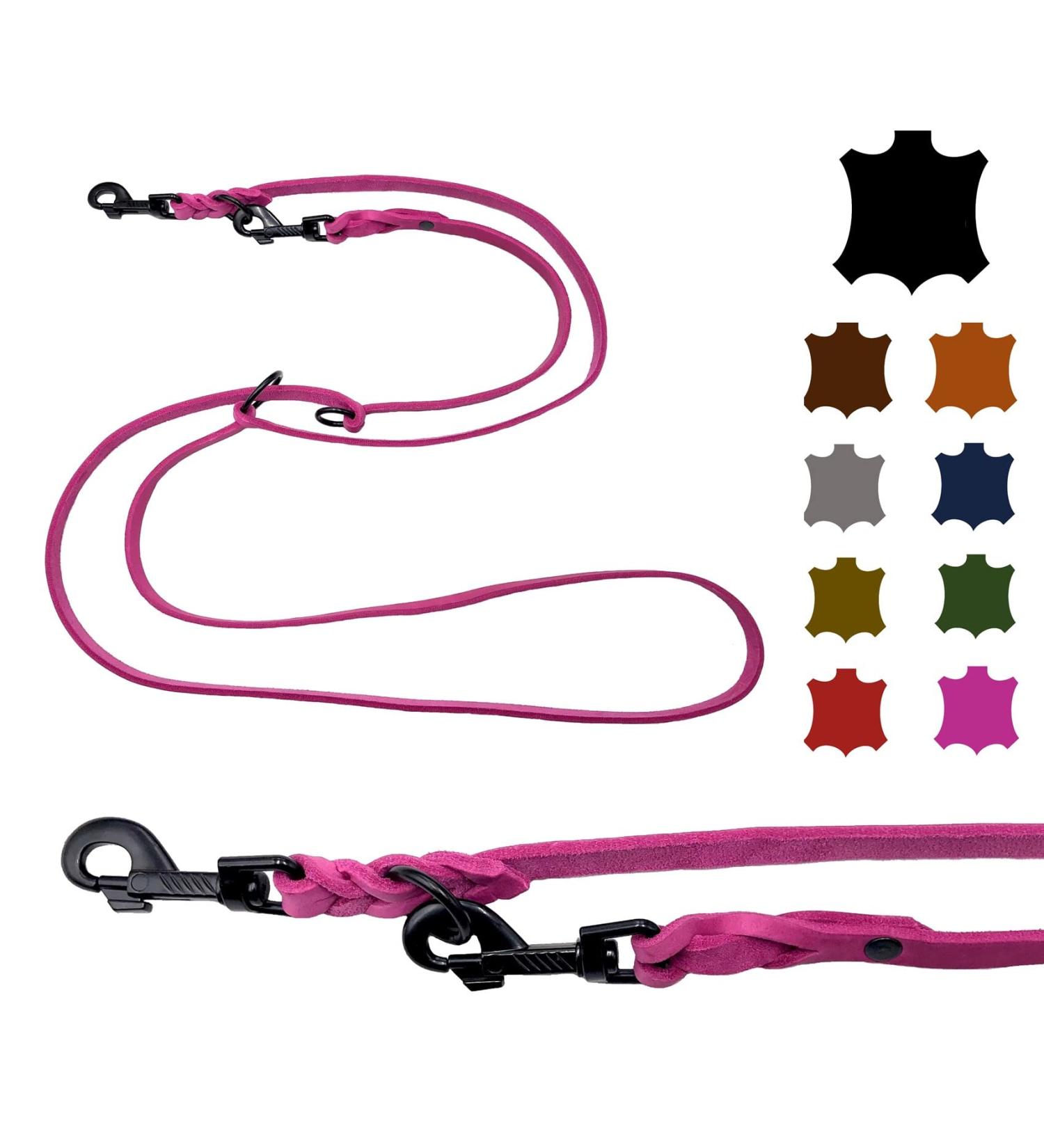 Adjustable Dog Liner for Small & Large Dogs - 2m 2.40m 2.80m 3.50m 5m - Pink Double Linen Leash - Buy Online on SooperMarket.com