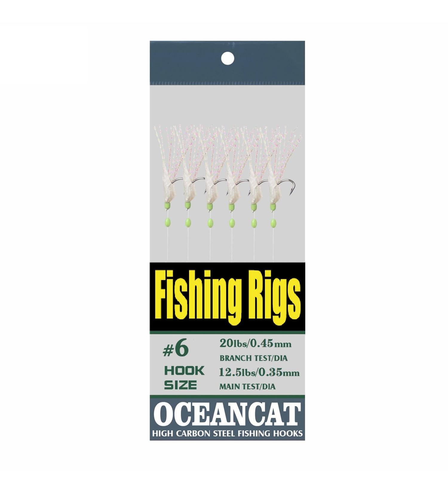 Rainbow Fish Skin Saltwater Fishing Lure Bait Rig - 10 Packs - Buy Online on SooperMarket.com