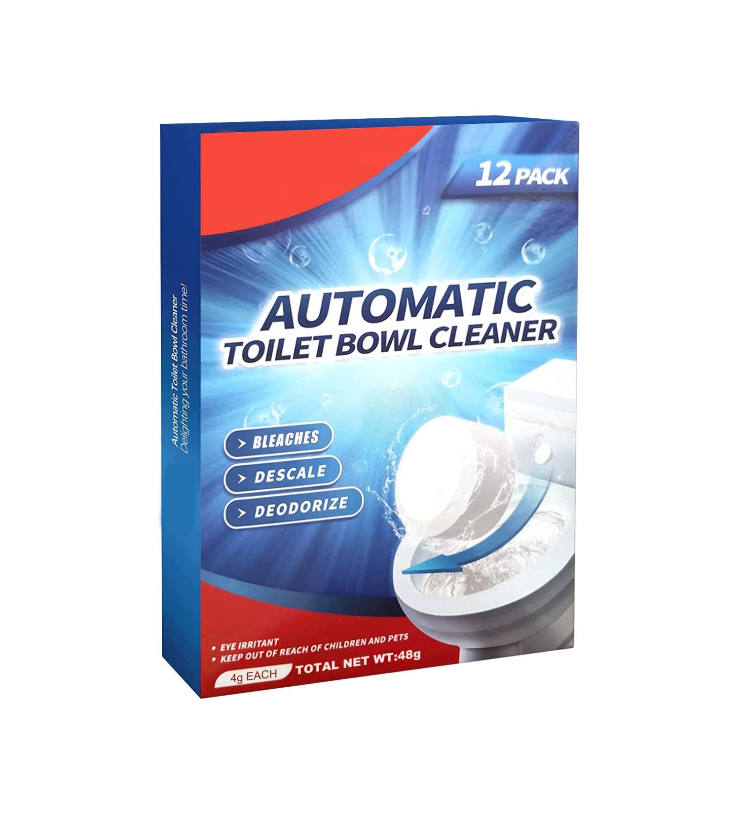 12PCS Box Toilet Cleaning Tablets Toilet Cleaners with Bleach Slow Releasing for Bathroom Toilet Tank - Buy Online on SooperMarket.com