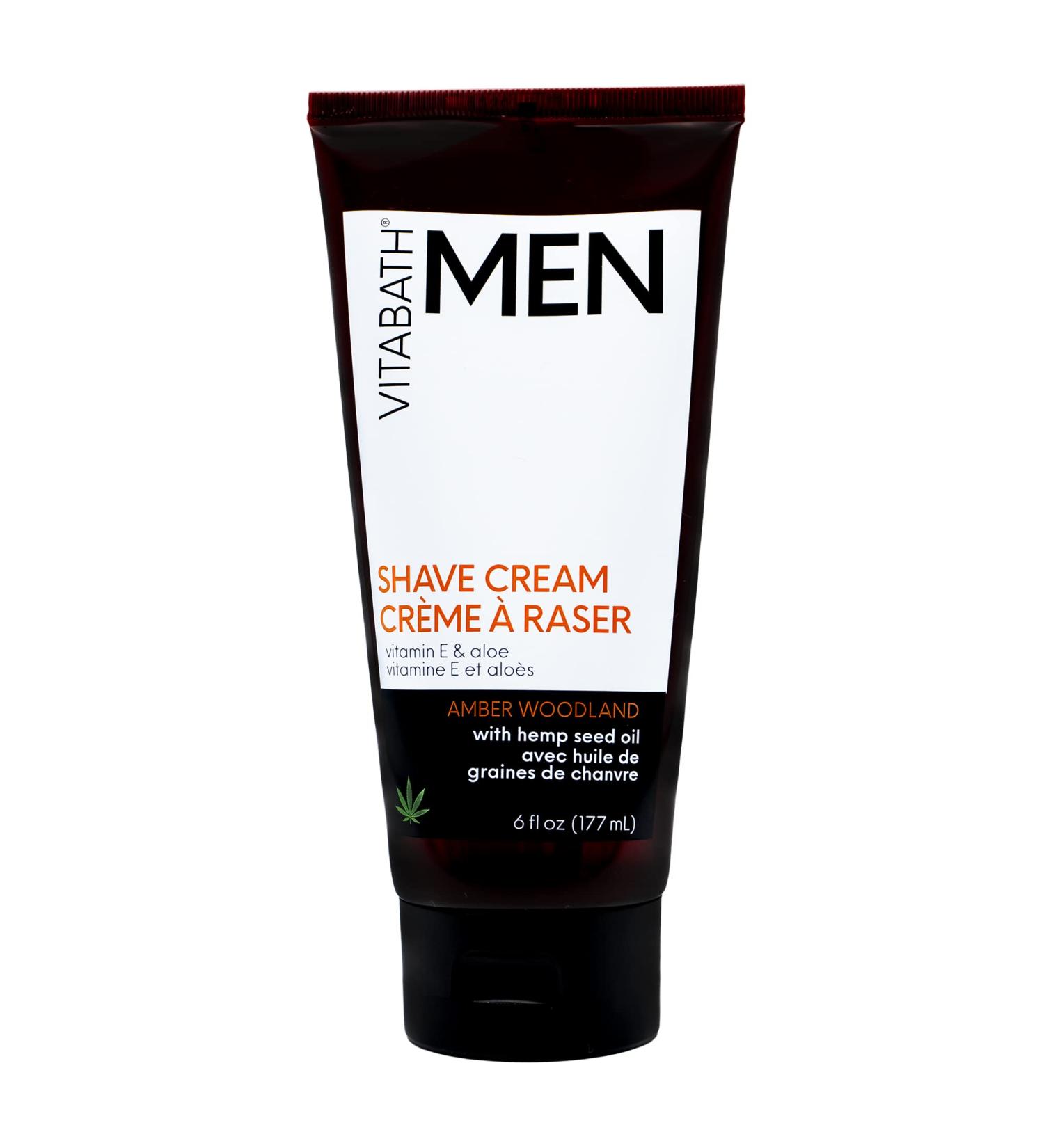 Vitabath Men's Amber Woodland Shave Cream - Super Slick Shaving Razor Burn Protection & Skin Moisturizer - Gluten-Free & Cruelty-Free - 6 fl oz - Buy Online on SooperMarket.com