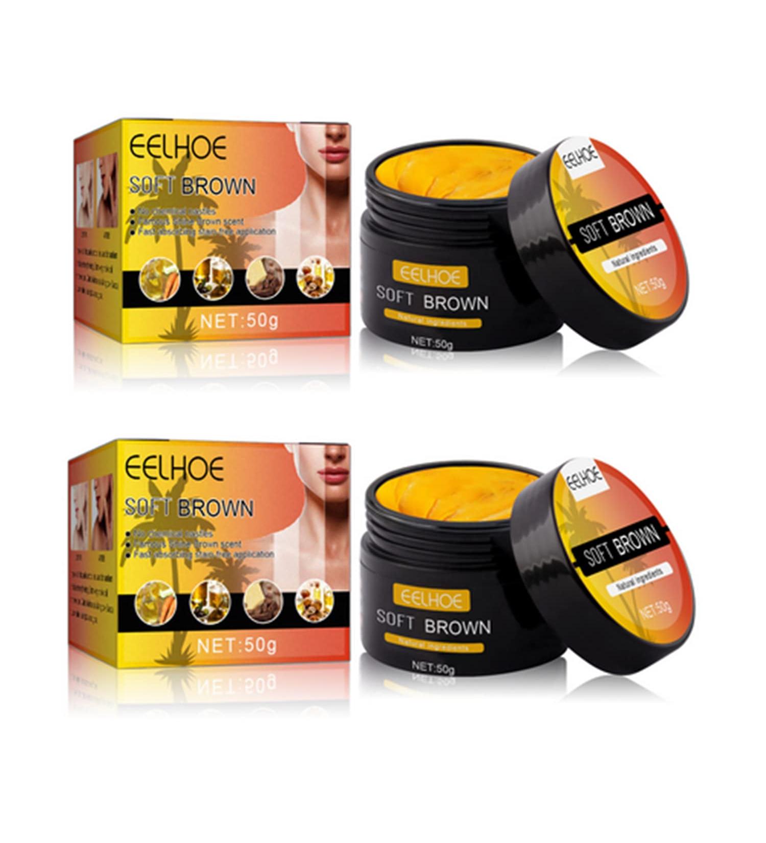 2pc Brown Tanning Gel & Cream Set | Tanning Accelerator for Natural Dark Tan | Outdoor Sun Protection | 50g (Soft Brown) - Buy Online on SooperMarket.com