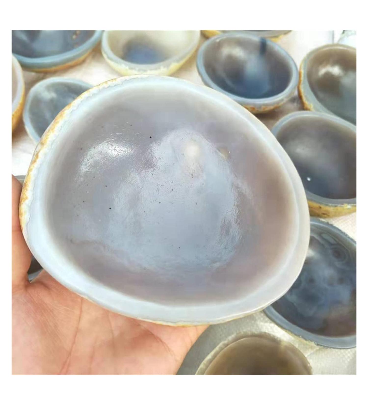 Natural Sphere 1pc Large Natural Hand Carved Agate Crystal Quartz Bowls 90mm-100mm for Home Decoration for Decoration Gift Decoration feng Shui. - Buy Online on SooperMarket.com