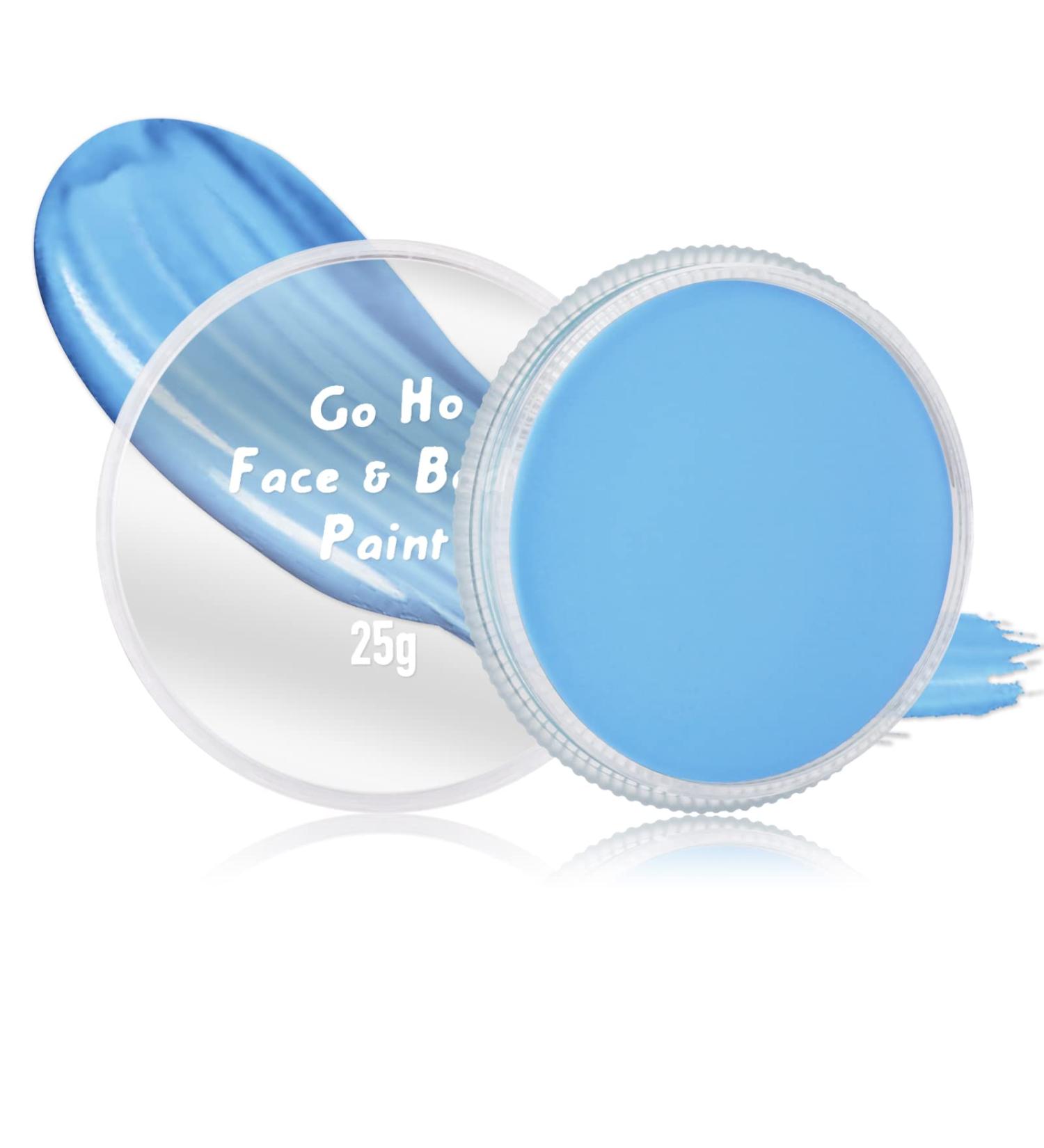 Go Ho Light Blue Face Paint - Washable Gel for Halloween Cosplay & Festivals | Full Coverage Body Paint for Adults & Kids - Buy Online on SooperMarket.com
