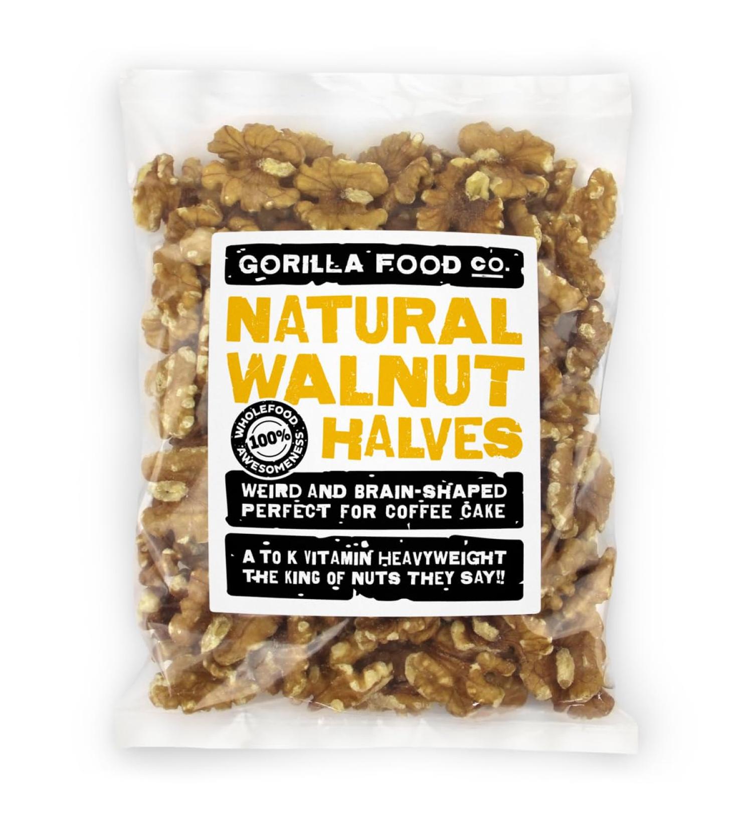 Gorilla Food Co. Natural Walnut Halves - 200g - Buy Online on SooperMarket.com