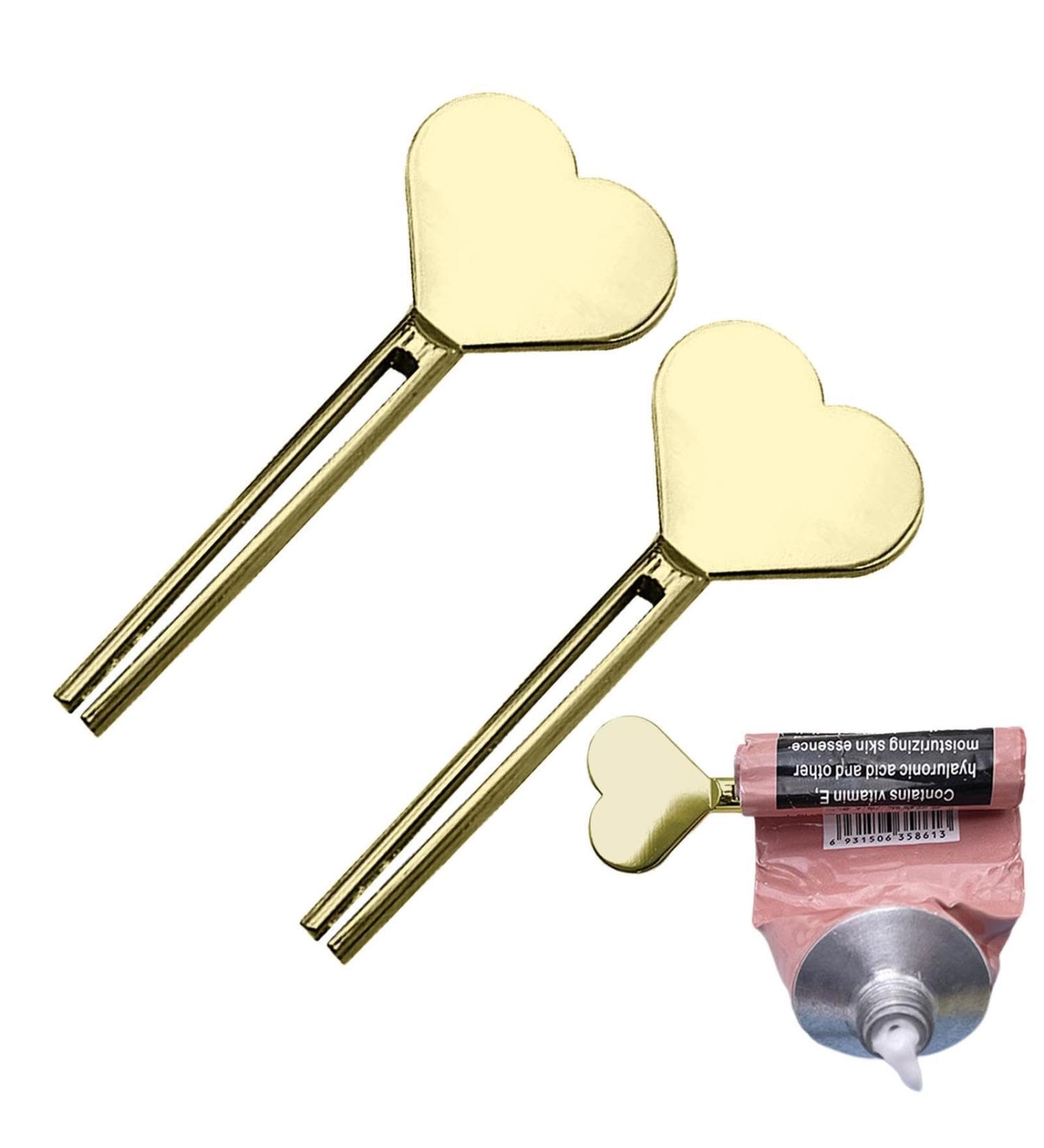 Toothpaste Key Squeezer - Tube Squeezer Key | Tube Key | Toothpaste Squeezer | Stainless Steel Toothpaste Roller | Manual Toothpaste Squeezer | Metal Tube Squeezer Key for Save Toothpaste Gold - Buy Online on SooperMarket.com