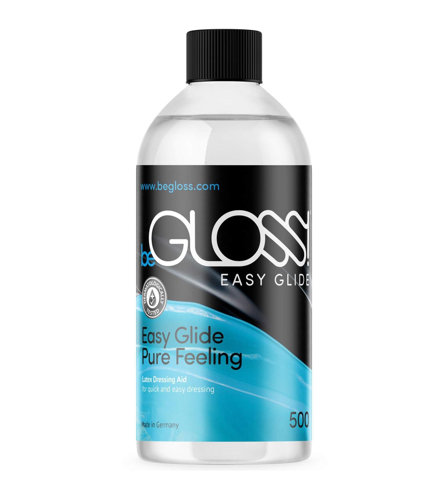 beGLOSS Easy Glide - 500 ml - Easy Glide - Pure Feeling - Slip into Rubber & Latex Garments Fast and Easy with Our Lubricant Latex Dressing aid. - Buy Online on SooperMarket.com