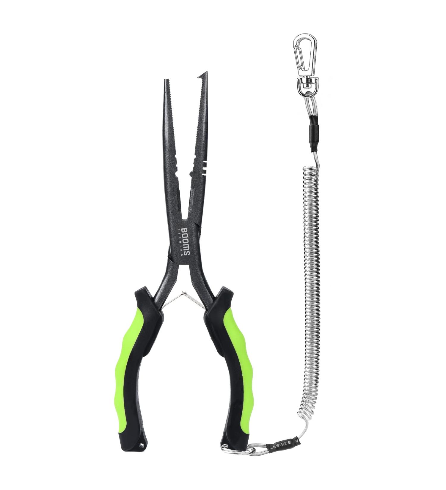 Booms Fishing F03 Needle Nose Fishing Pliers  7" or 9" Fisherman's Pliers  Long Nose Hook Remover  Saltwater Resistant Fishing Gear A: 9" Split Ring Nose - Buy Online on SooperMarket.com