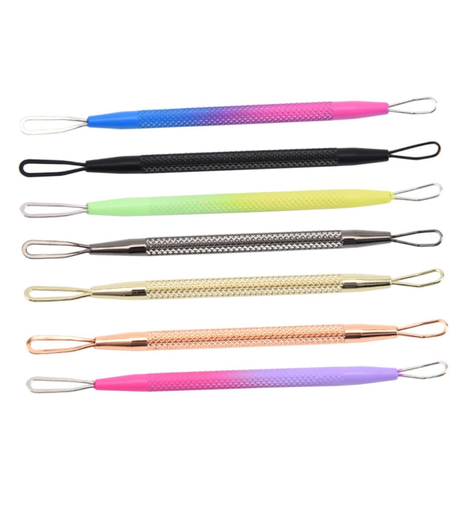 7pcs Double-headed Extrusion Ring Pimple Tools Pore Cleaner Pimple Removers Pimple Needle Cosmetic - Buy Online on SooperMarket.com