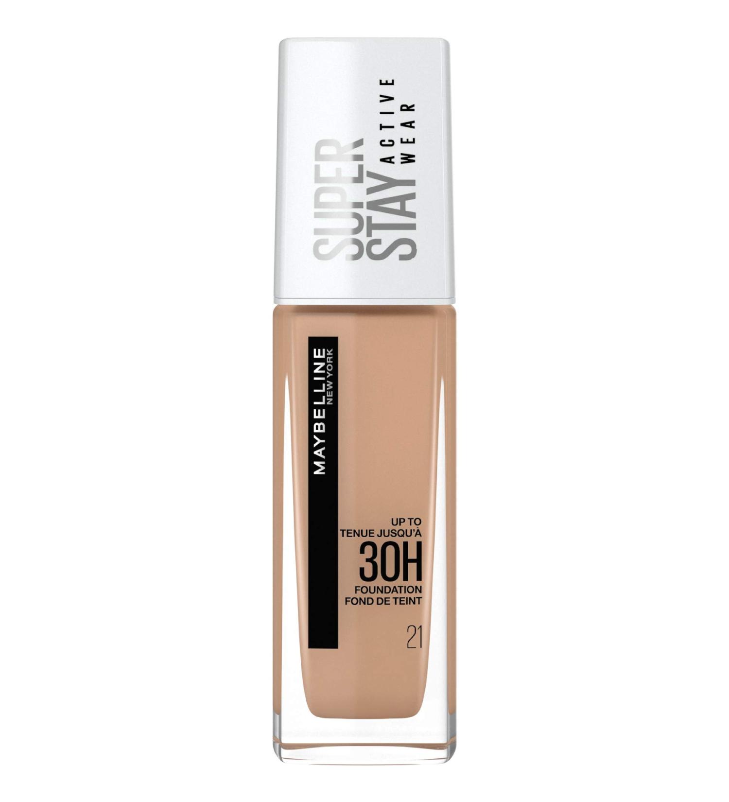 Maybelline New York Superstay Active Wear 30 Hour Long-Lasting Liquid Foundation - 21 Nude Beige 30ml - Buy Online on SooperMarket.com