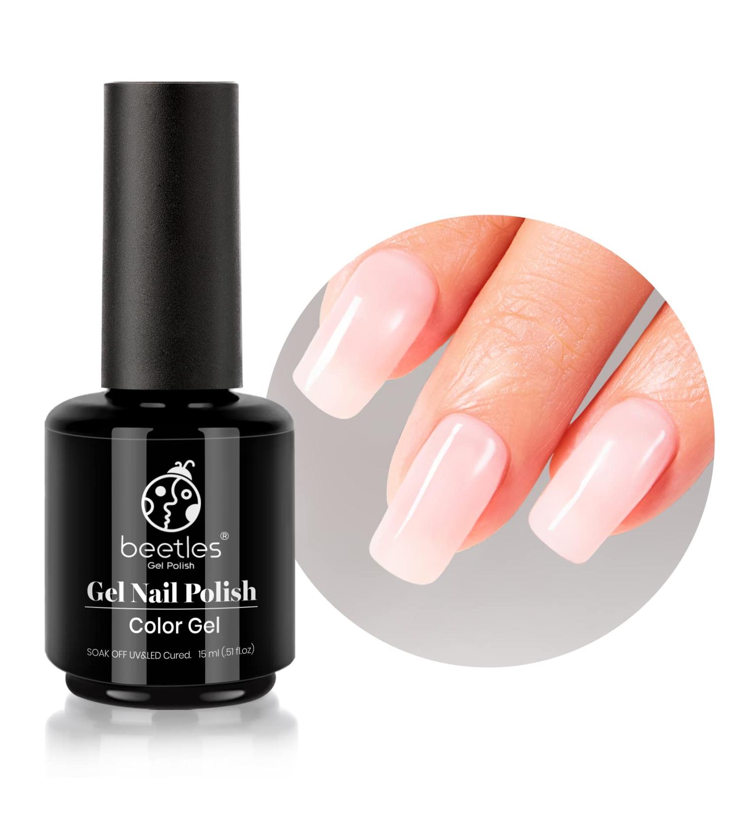 Beetles Neutral Gel Nail Polish 15ml Nude Pink Polish Set Pink Jelly Soak Off U V LED Nail Lamp Translucent Nail Art Gel Jelly Natural Pink - Buy Online on SooperMarket.com