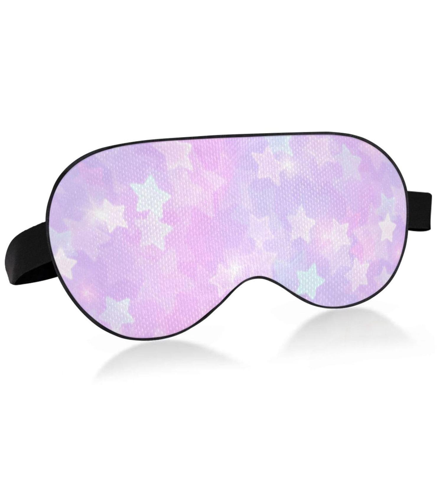 Haskirky Light Blocking Eye Mask - Breathable & Adjustable for Men and Women | Ideal for Travel, Yoga, Meditation, Office, Deep Sleep | Comfortable & Smooth with Stars Bokeh Design - Buy Online on SooperMarket.com