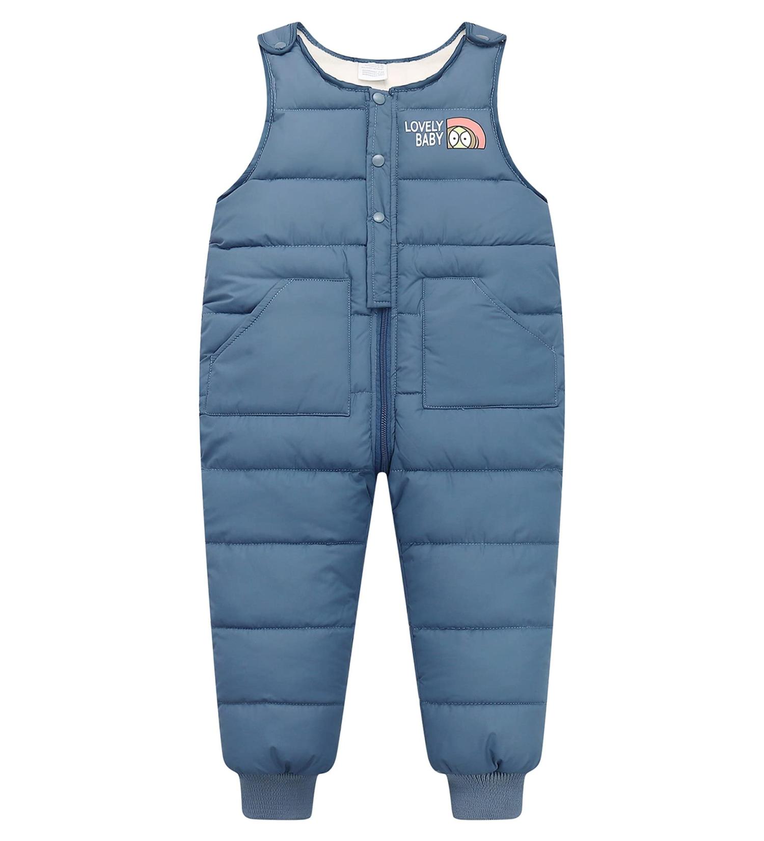Happy Cherry Baby Winter Pants - Newborn Boys Girls Ski Trousers | Infant Snow Bib Pant with Toddler Windproof Padding | Elastic Bottom & Zipper | Outerwear Snowsuit Bottoms | 120 B-Light Blue - Buy Online on SooperMarket.com